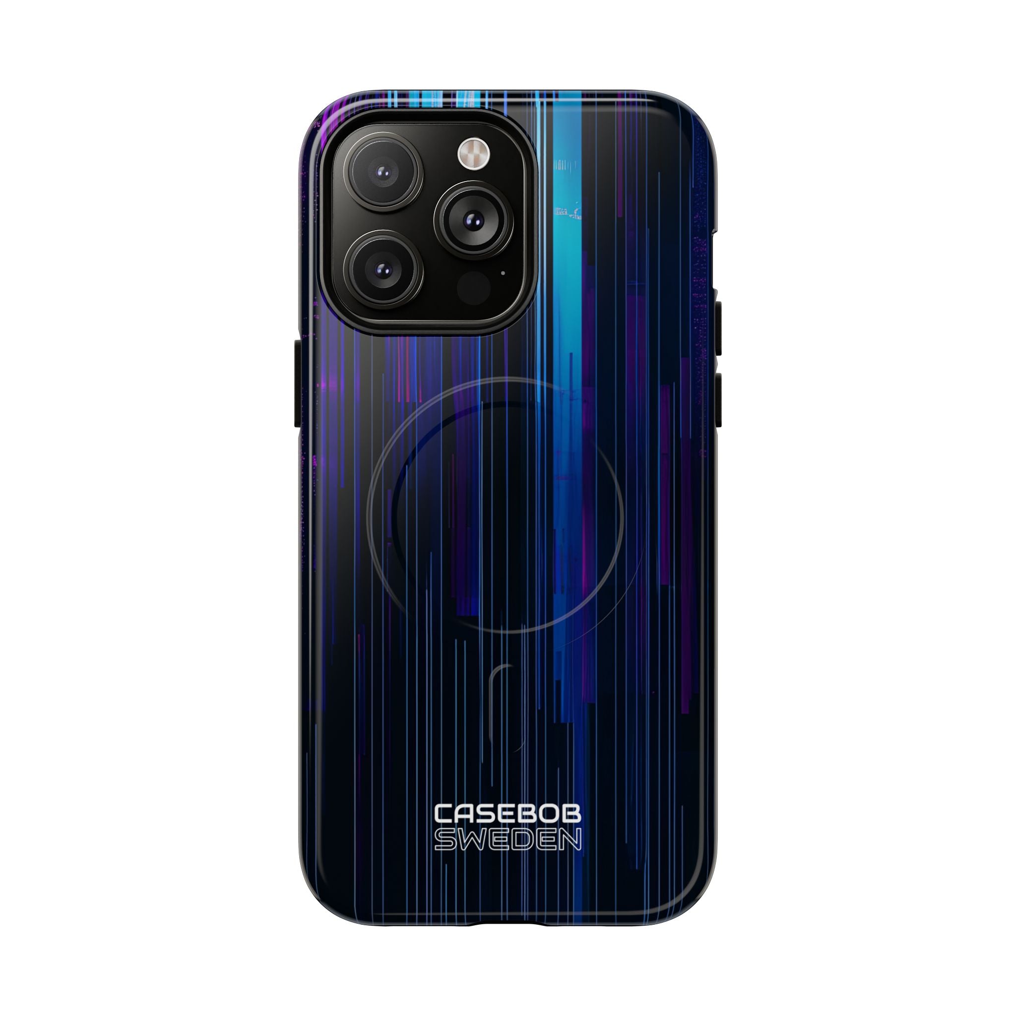 Neon Glitch Stripes iPhone 14 - Tough+