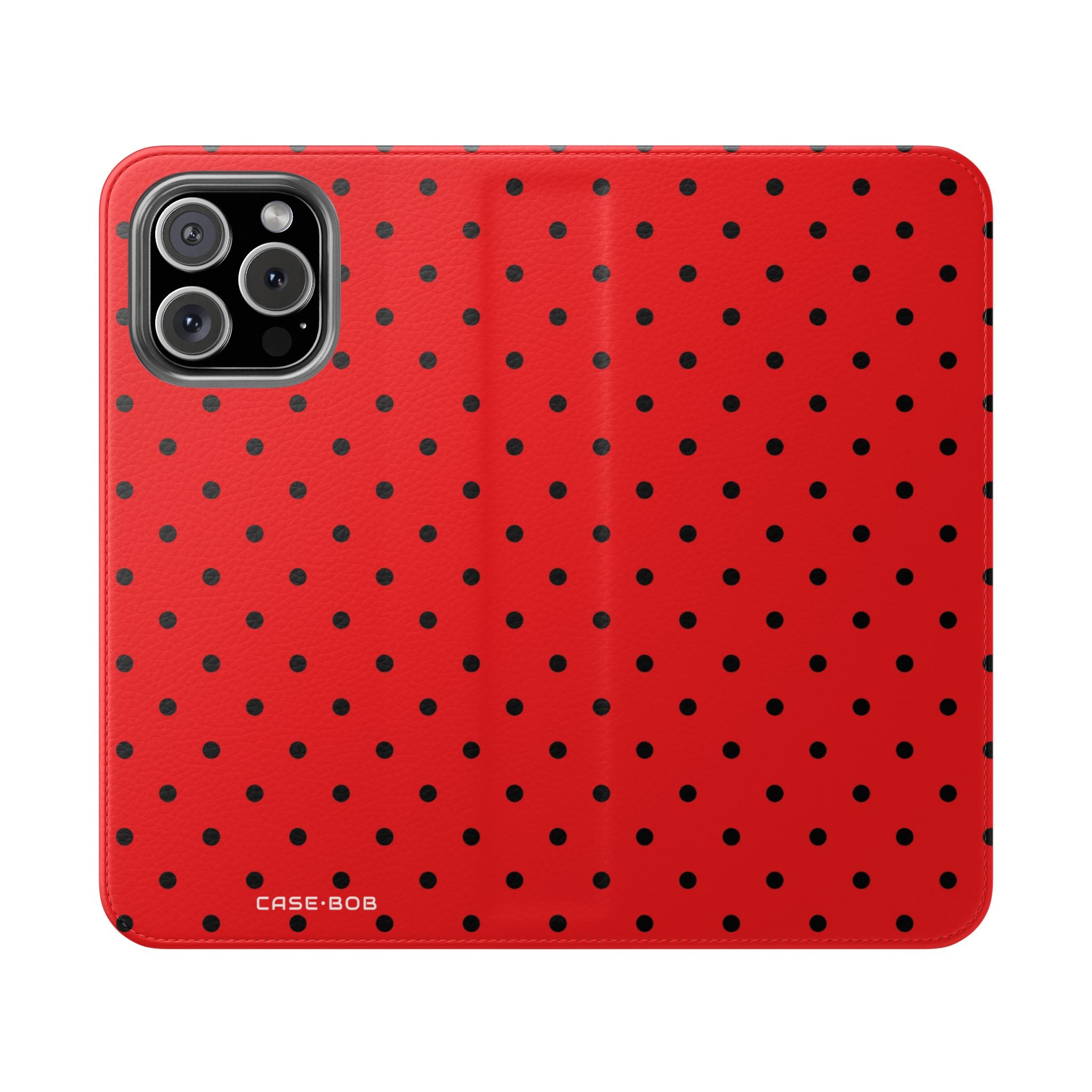 Black Dot Grid - iPhone 16 Max Case - Wallet