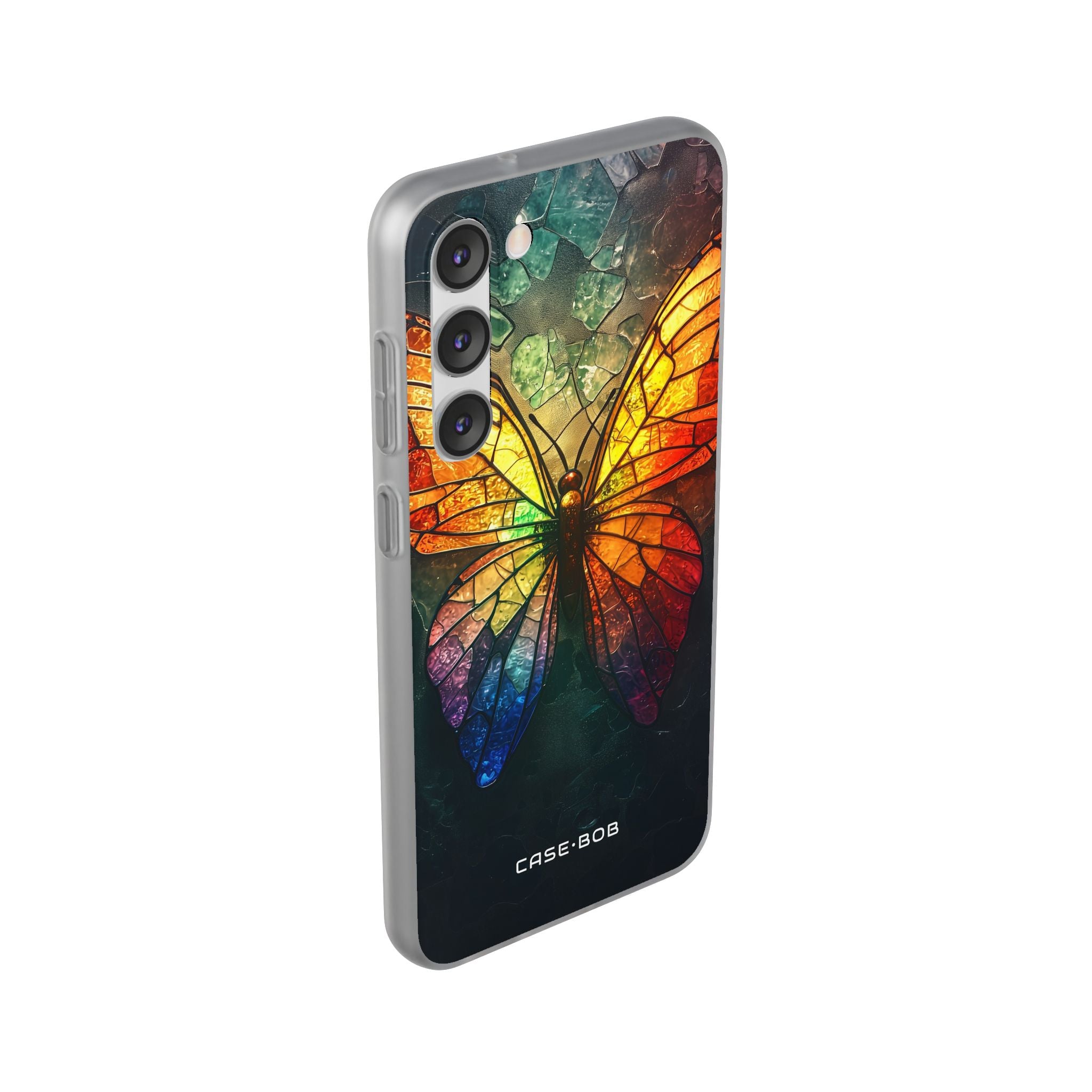 Stained Glass Butterfly Samsung S23 Plus Case - Soft