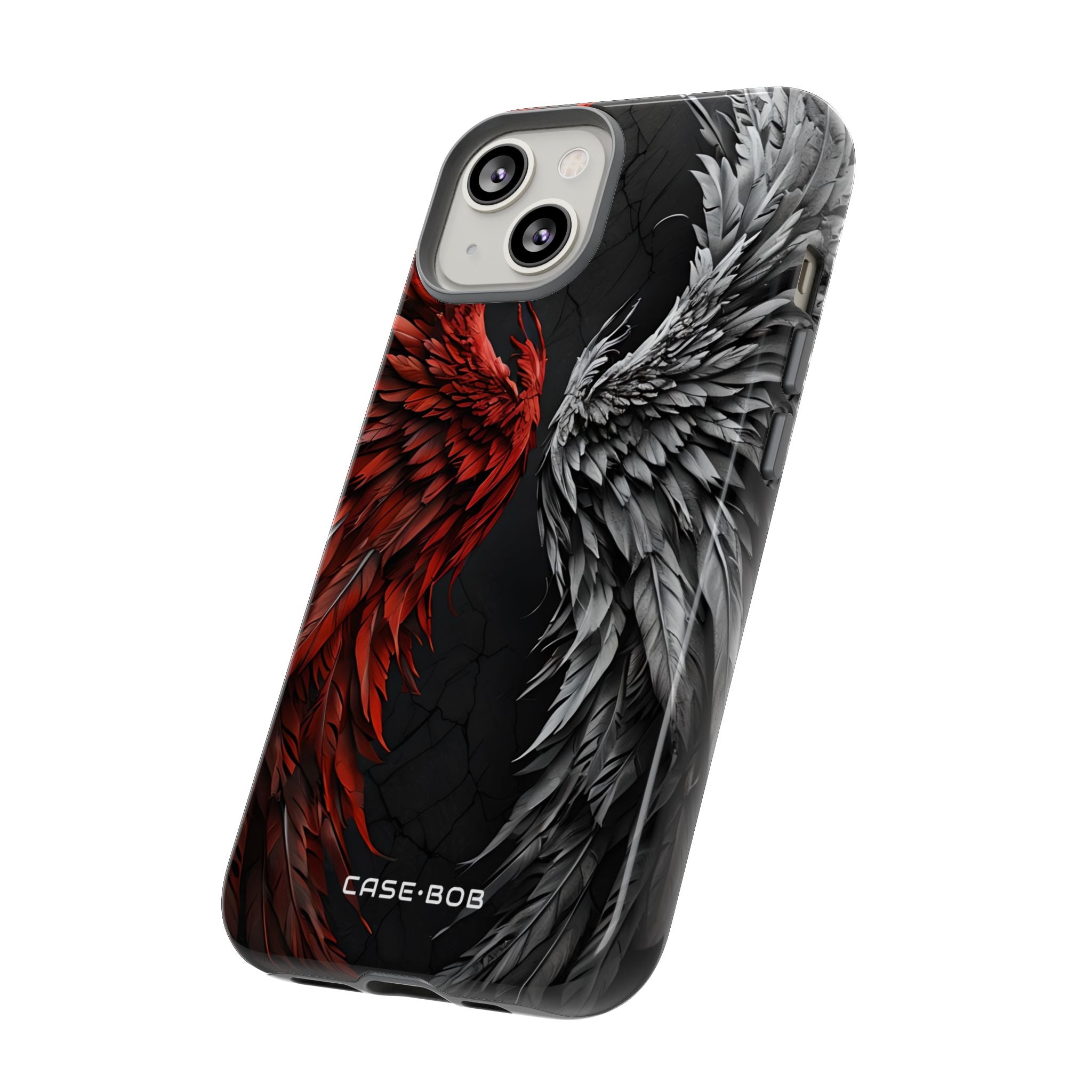 Crimson White Wings iPhone 14 Case - Tough