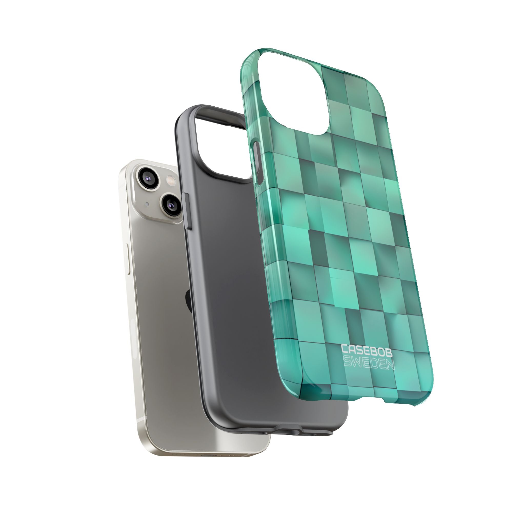 Folded Blue Squares iPhone 14 - Tough