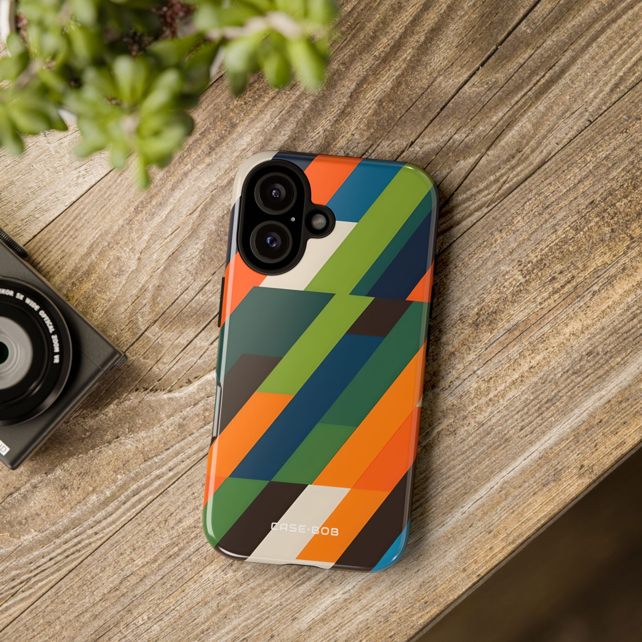 Diagonal Blaze iPhone 16 Case - Tough