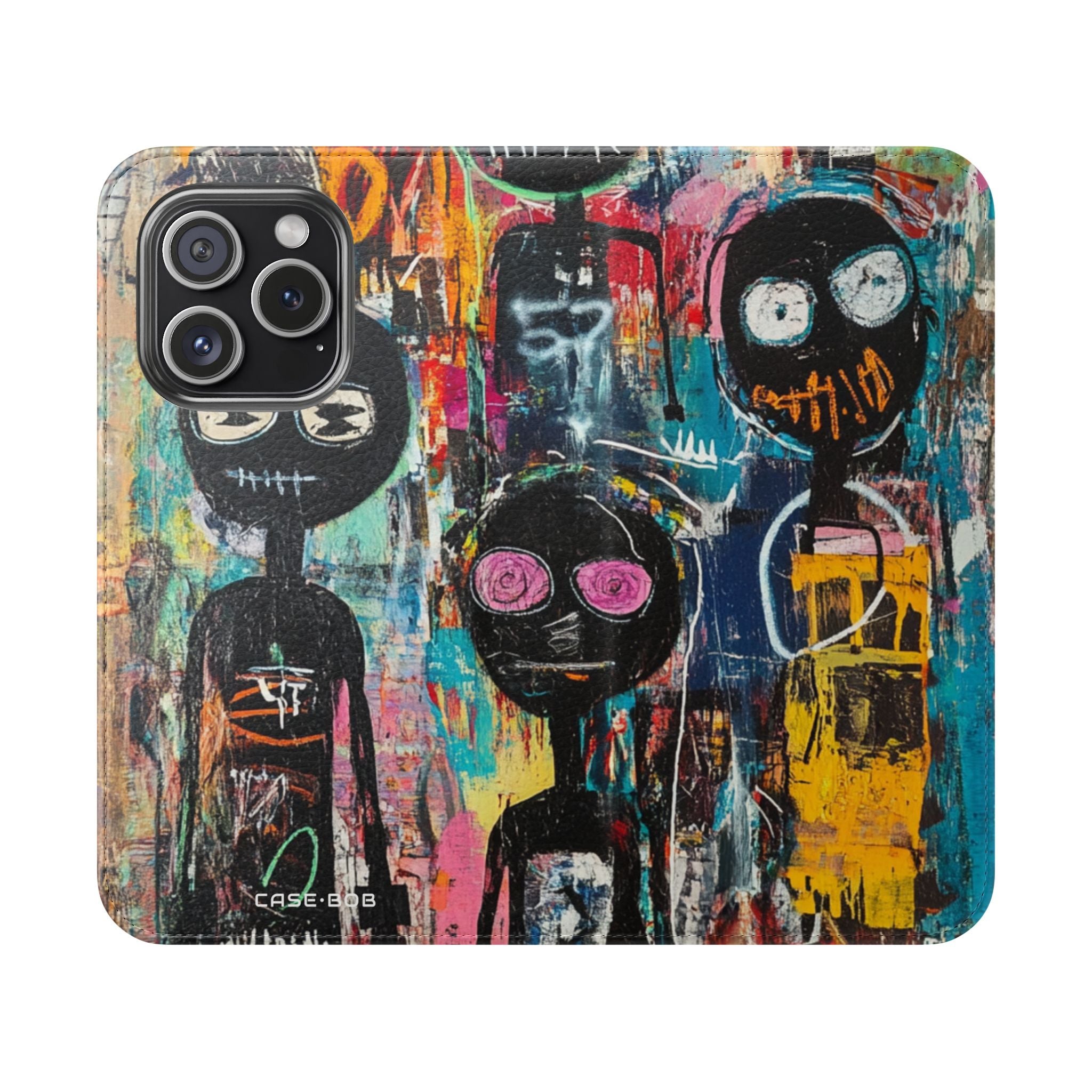 Wide-Eyed Faces - iPhone 15 Pro Case - Wallet