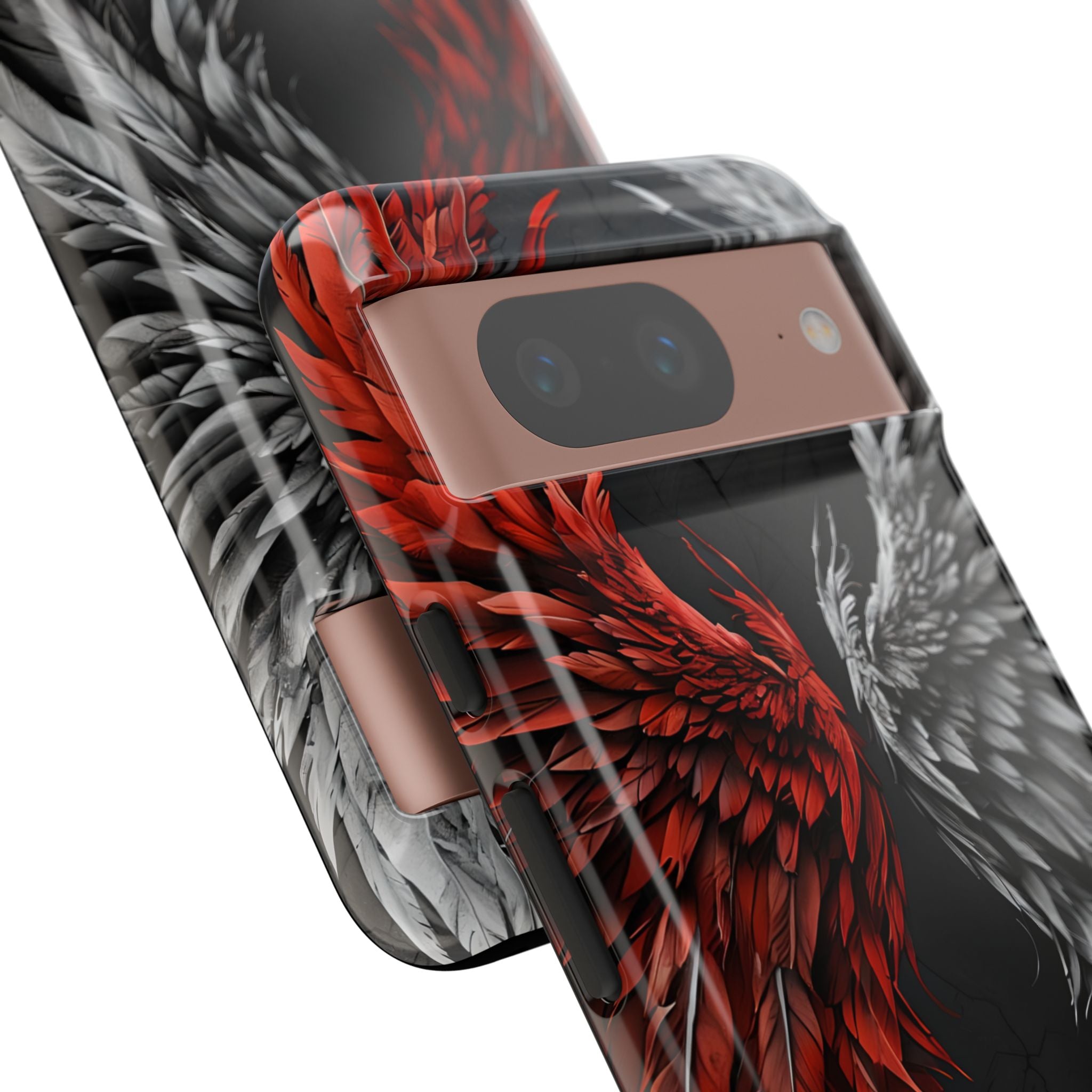 Crimson White Wings Google Pixel 8 Case - Tough