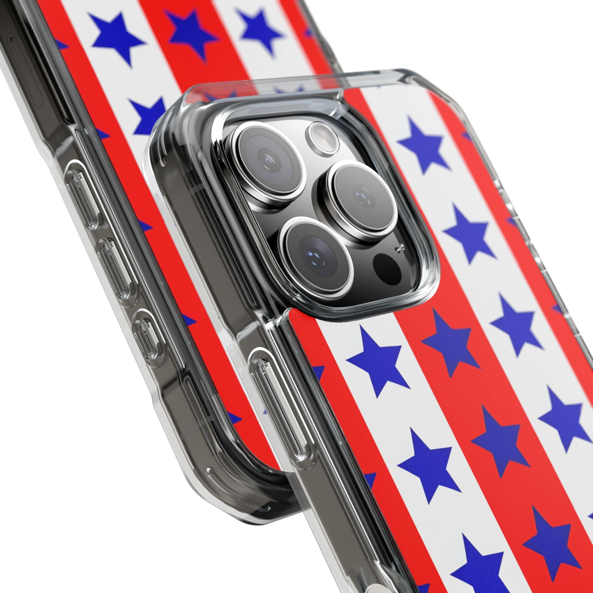 Patriotic American Flag Inspired Seamless iPhone 16 - Impact Clear+