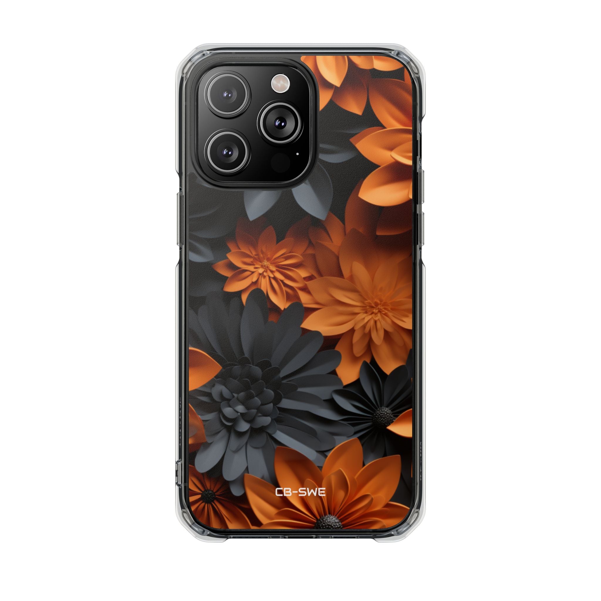 Graphical Orange Florals iPhone Case - Impact