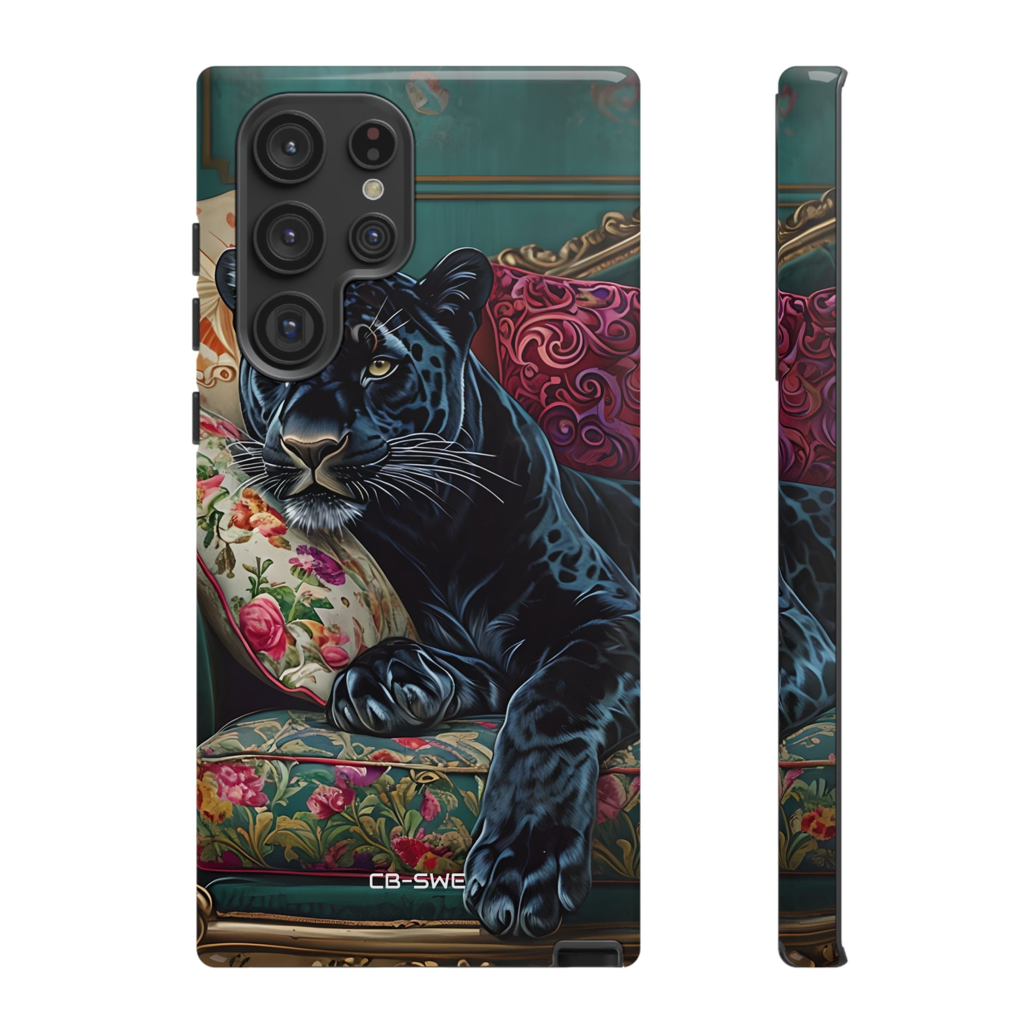 Panther on Vintage Chaise - Samsung Case