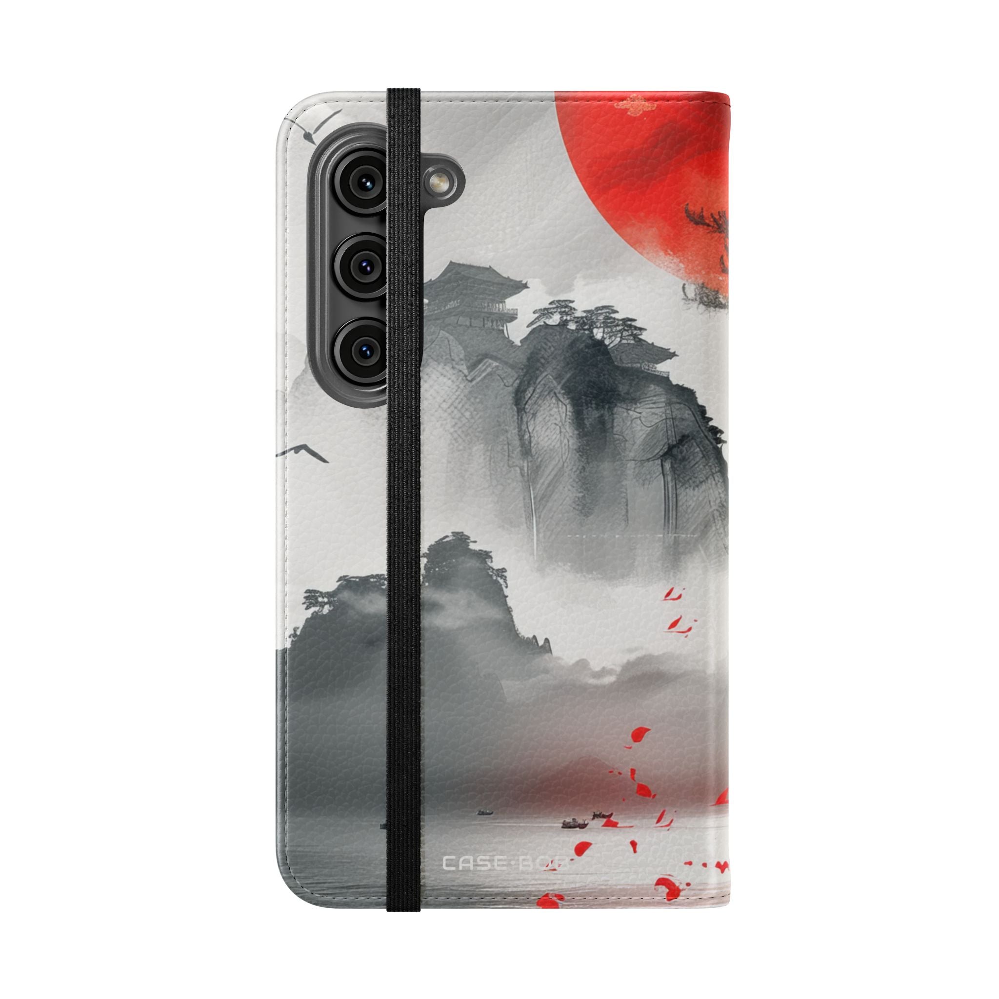 Rode Zon Sereniteit - Samsung S23 Case - Portemonnee