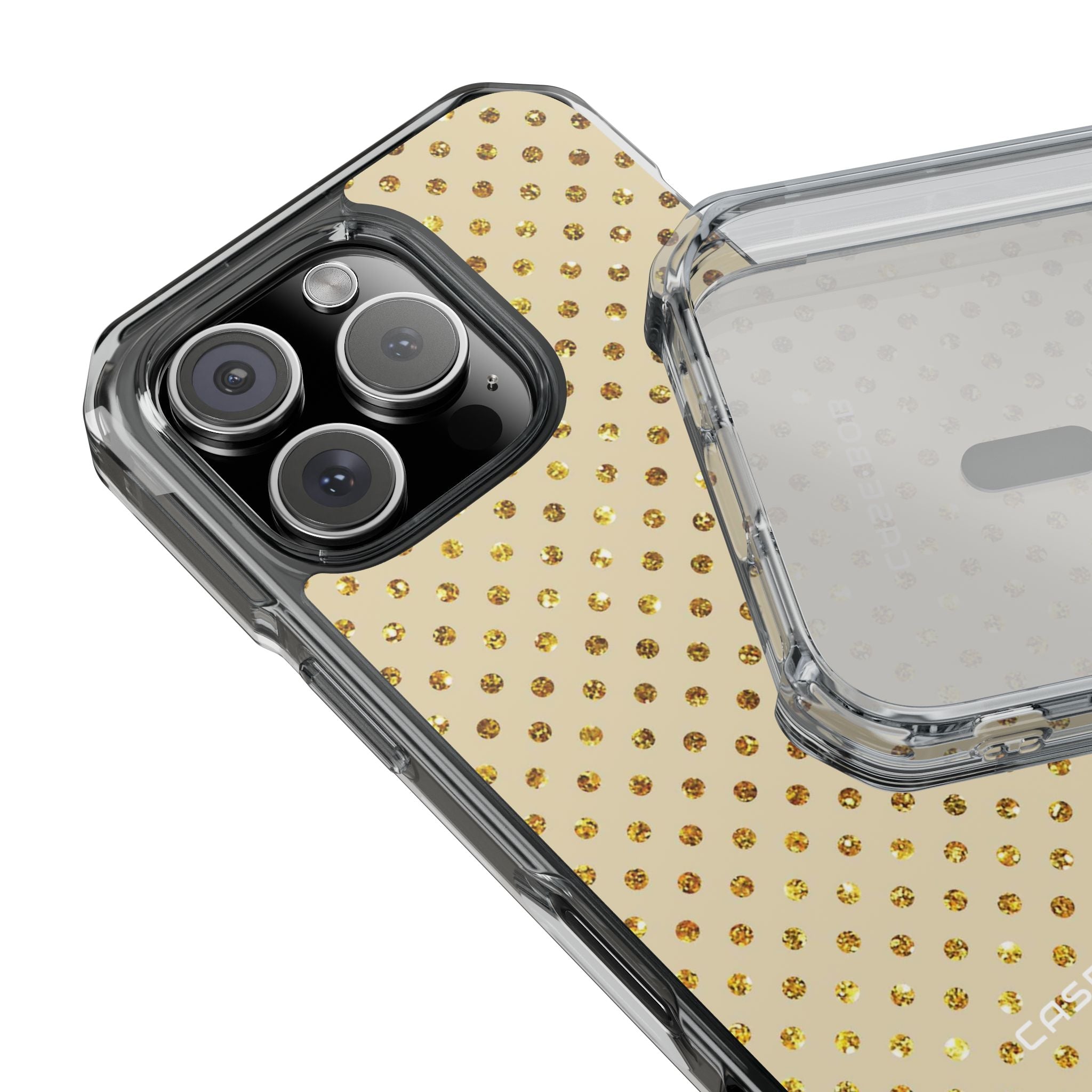 Gold Sparkle Grid iPhone 16 Pro Case - Impact