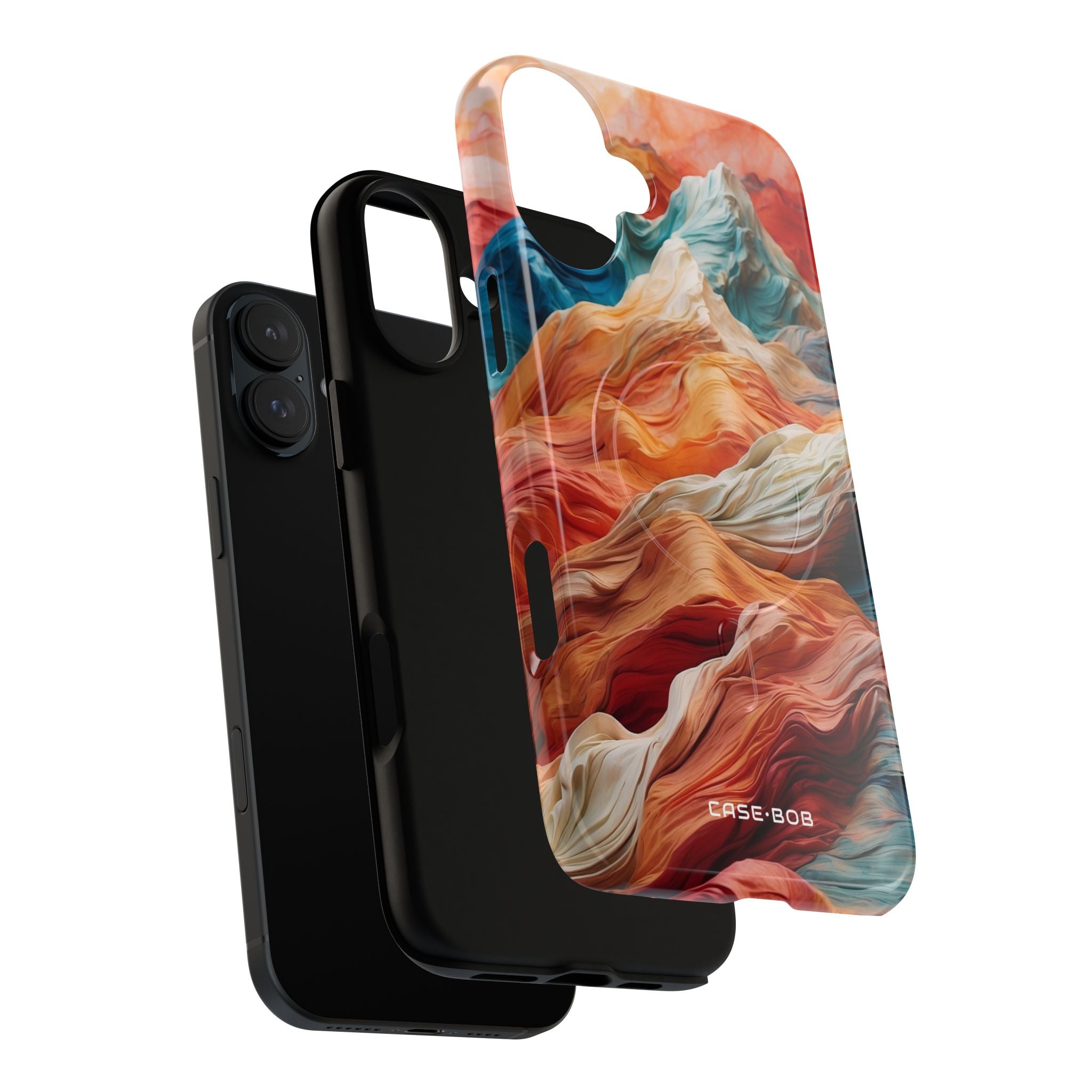 Fabric Peaks Cream iPhone 16 Plus Case - Tough+