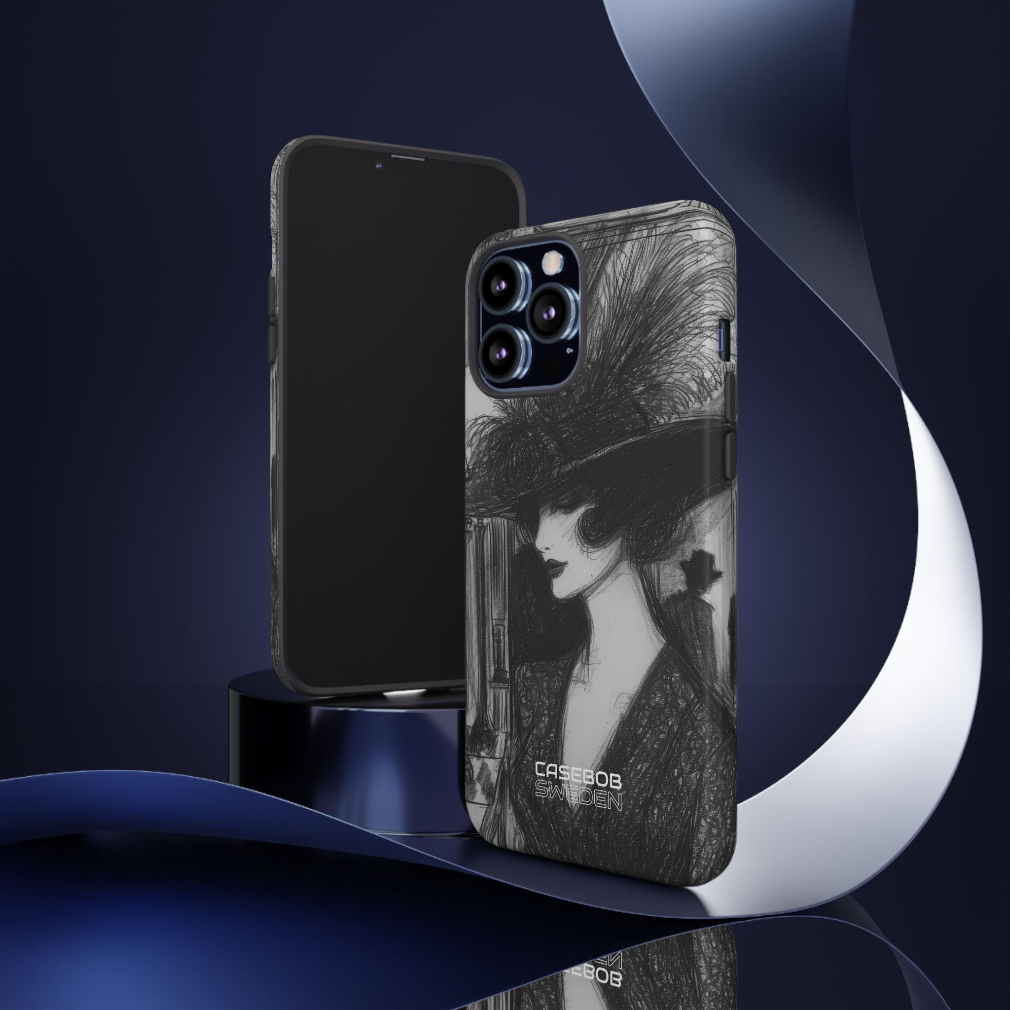 Vintage Feather Elegance iPhone 13 - Tough