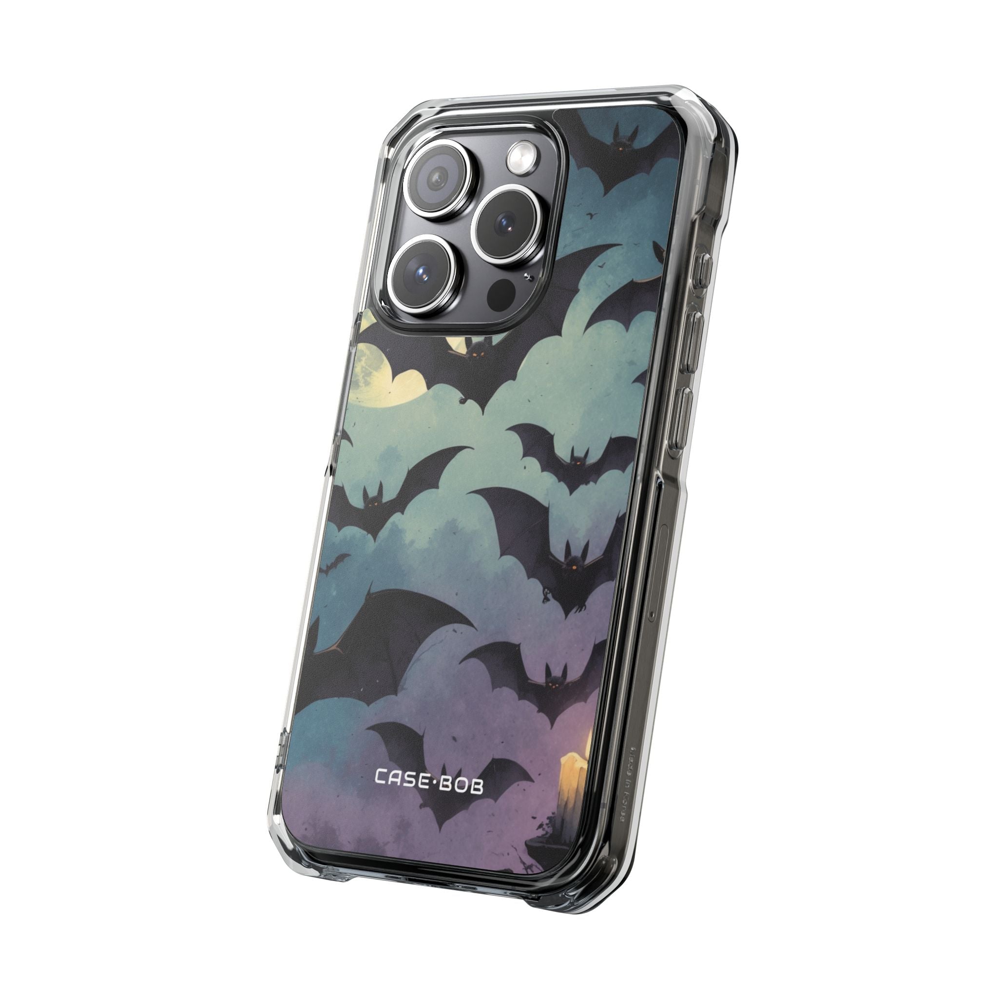 Glowing Bat Swarm iPhone 15 Pro Case - Impact