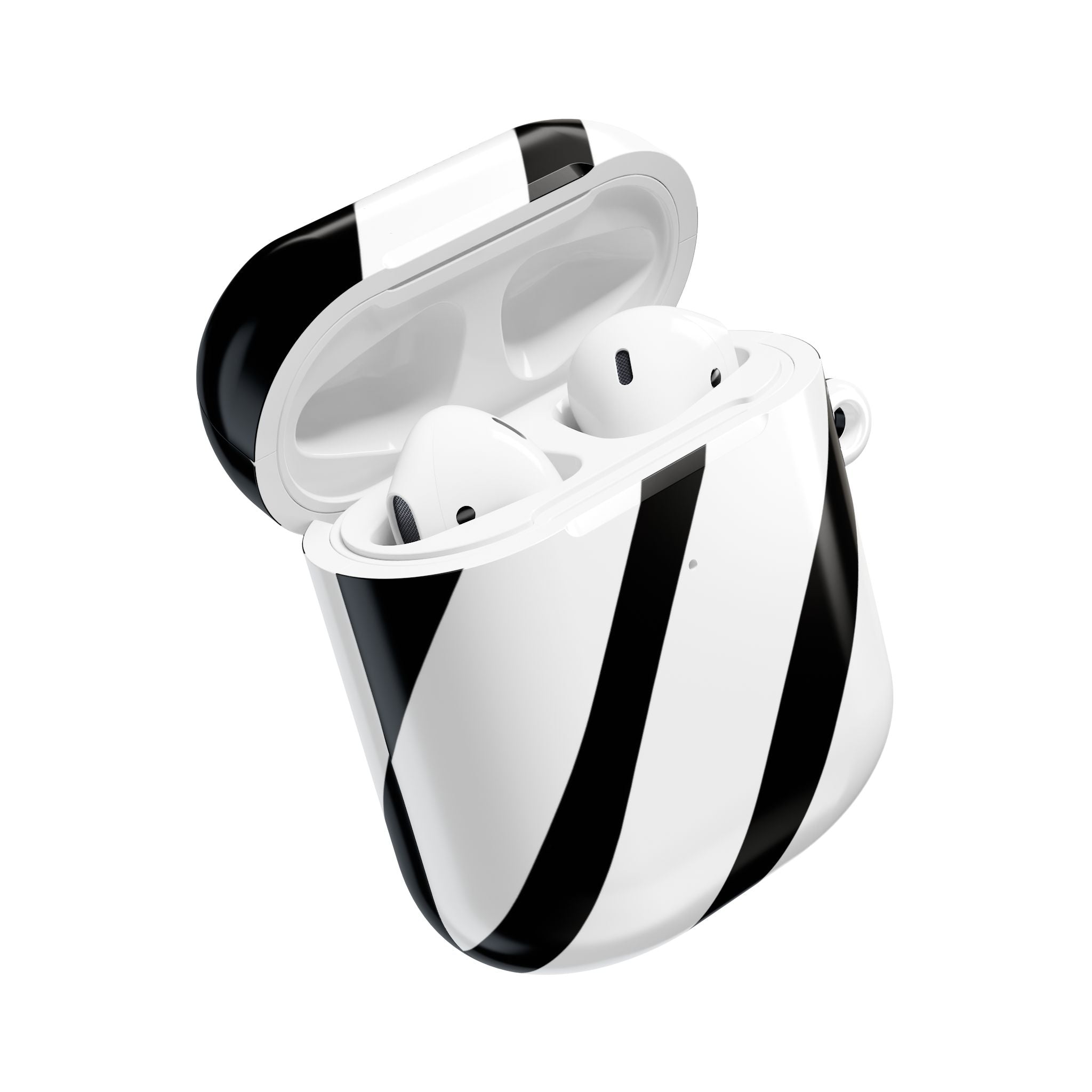 Diagonaaliraitoja Mustavalkoinen - AirPods Case