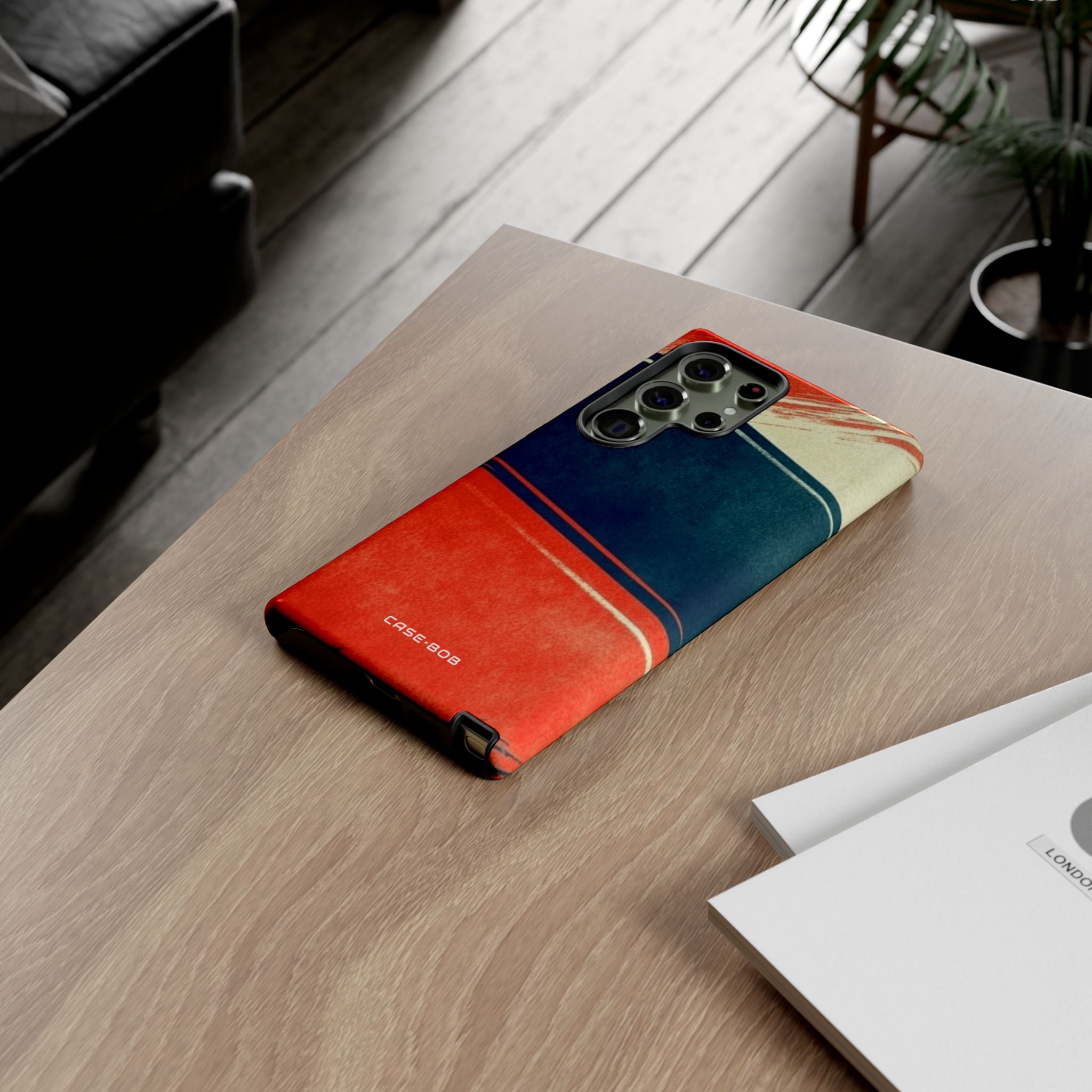 Blue Diagonal Motion Samsung S23 Ultra Case - Tough