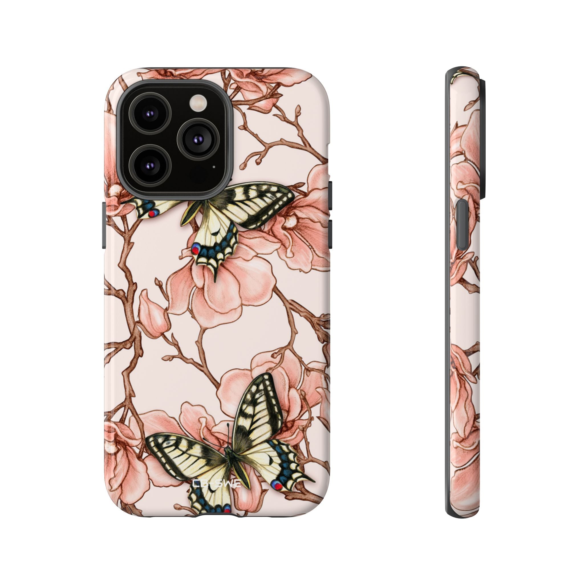 Butterflies and Magnolias Harmony - iPhone Case