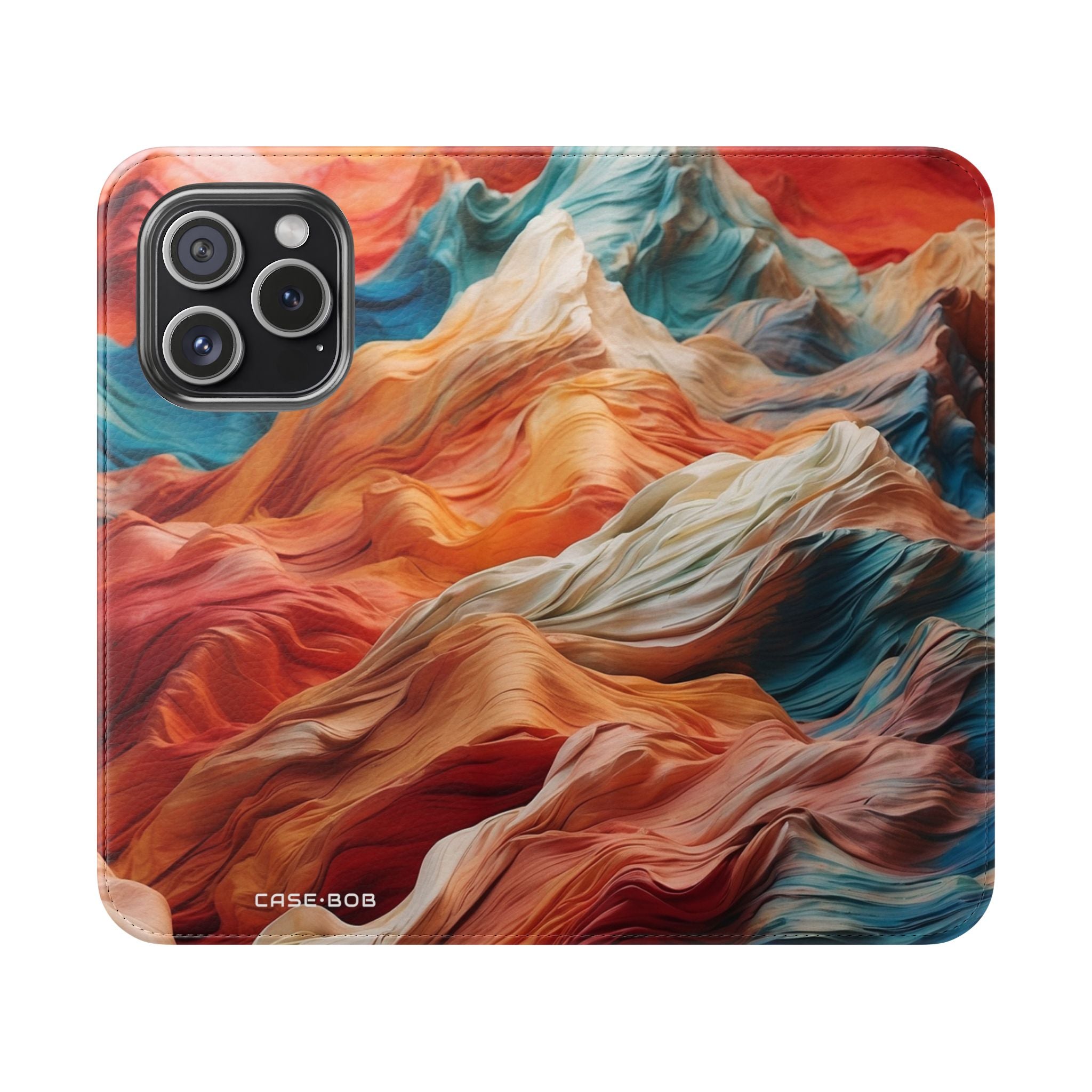 Fabric Peaks Sunset - iPhone 15 Pro Case - Wallet