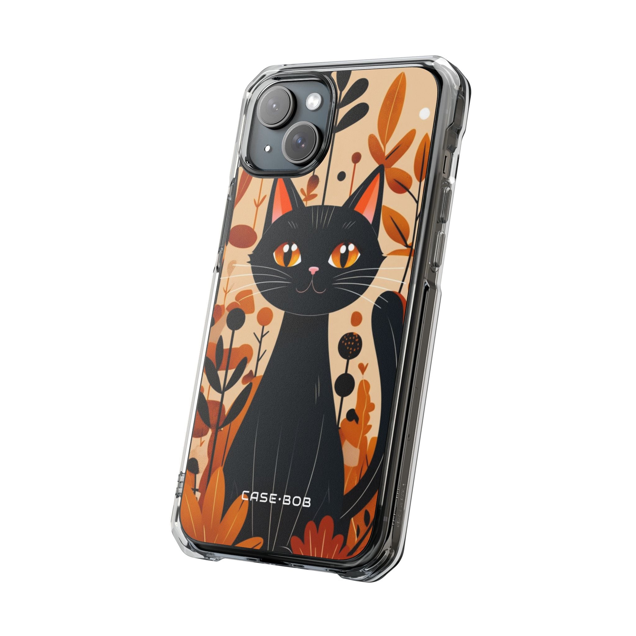 Black Cat Glow iPhone 15 Plus Case - Impact