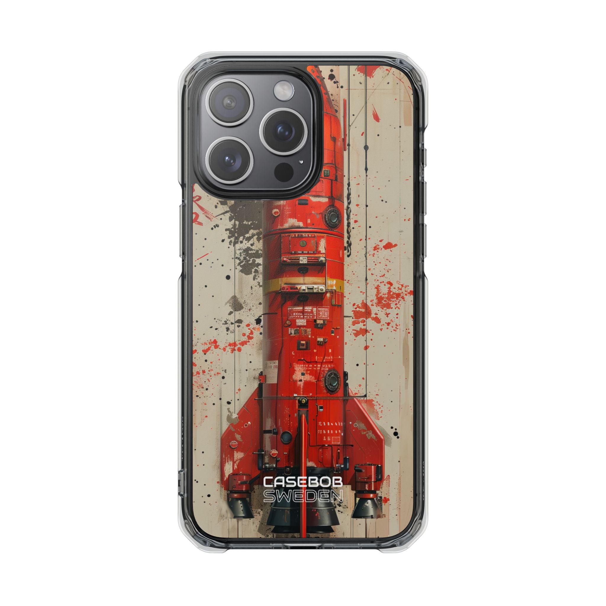 Crimson Rocket Burst iPhone 15 - Impact Clear+