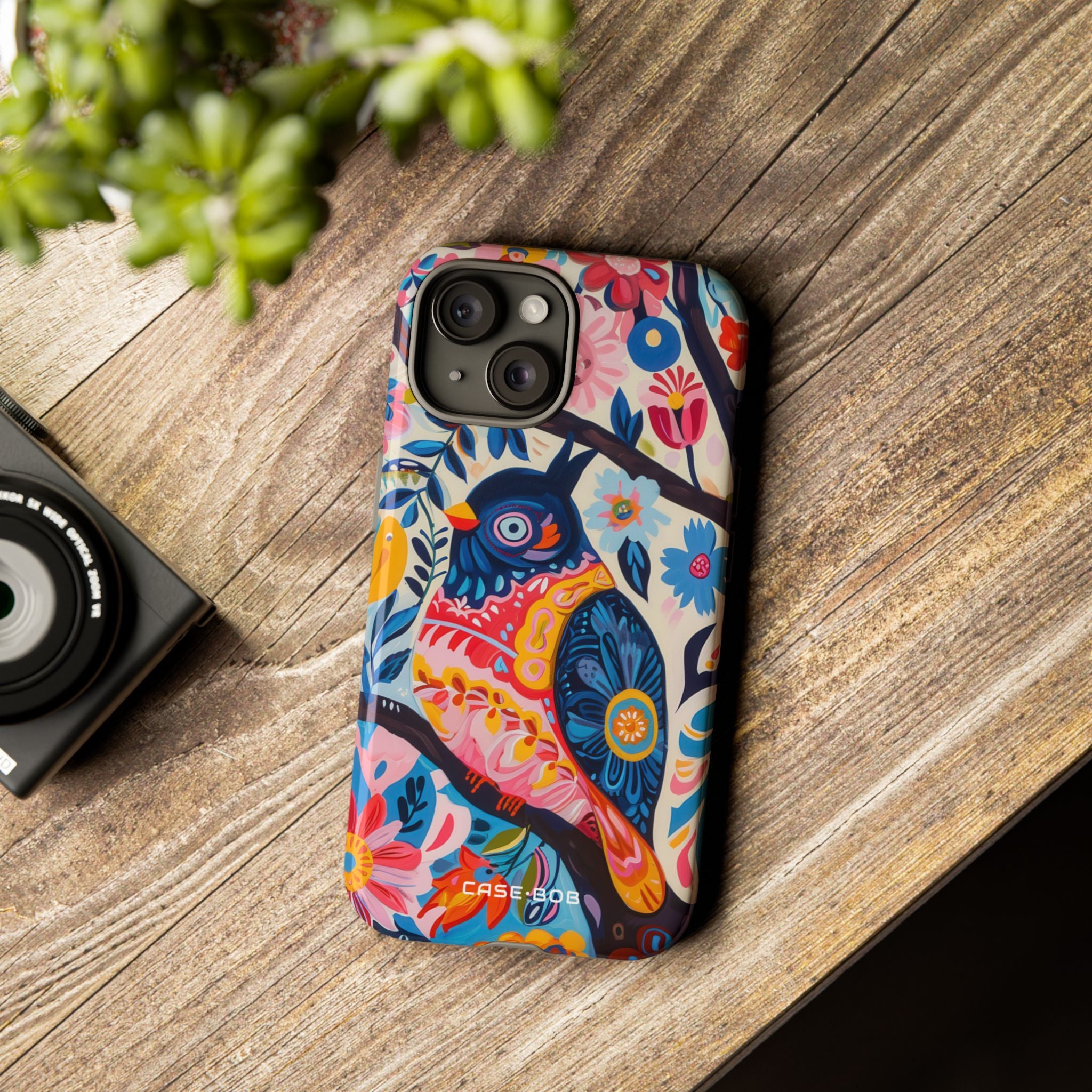Owl Bloom iPhone 15 Case - Tough