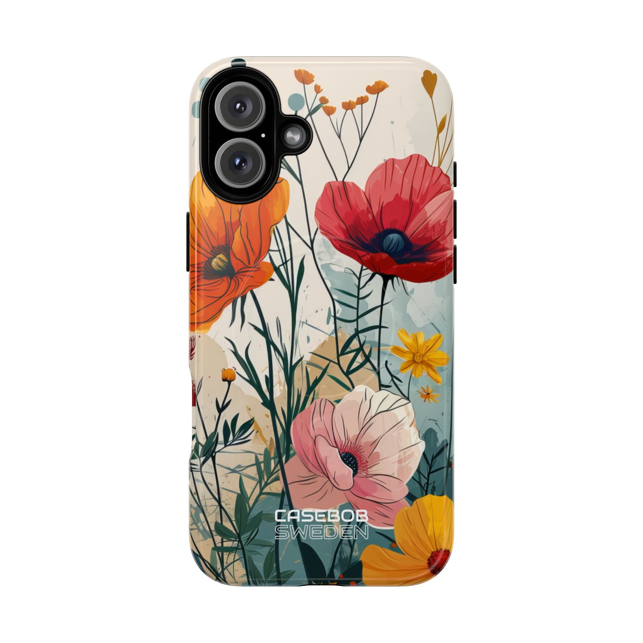 Vibrant Poppy Garden iPhone 16 - Tough+