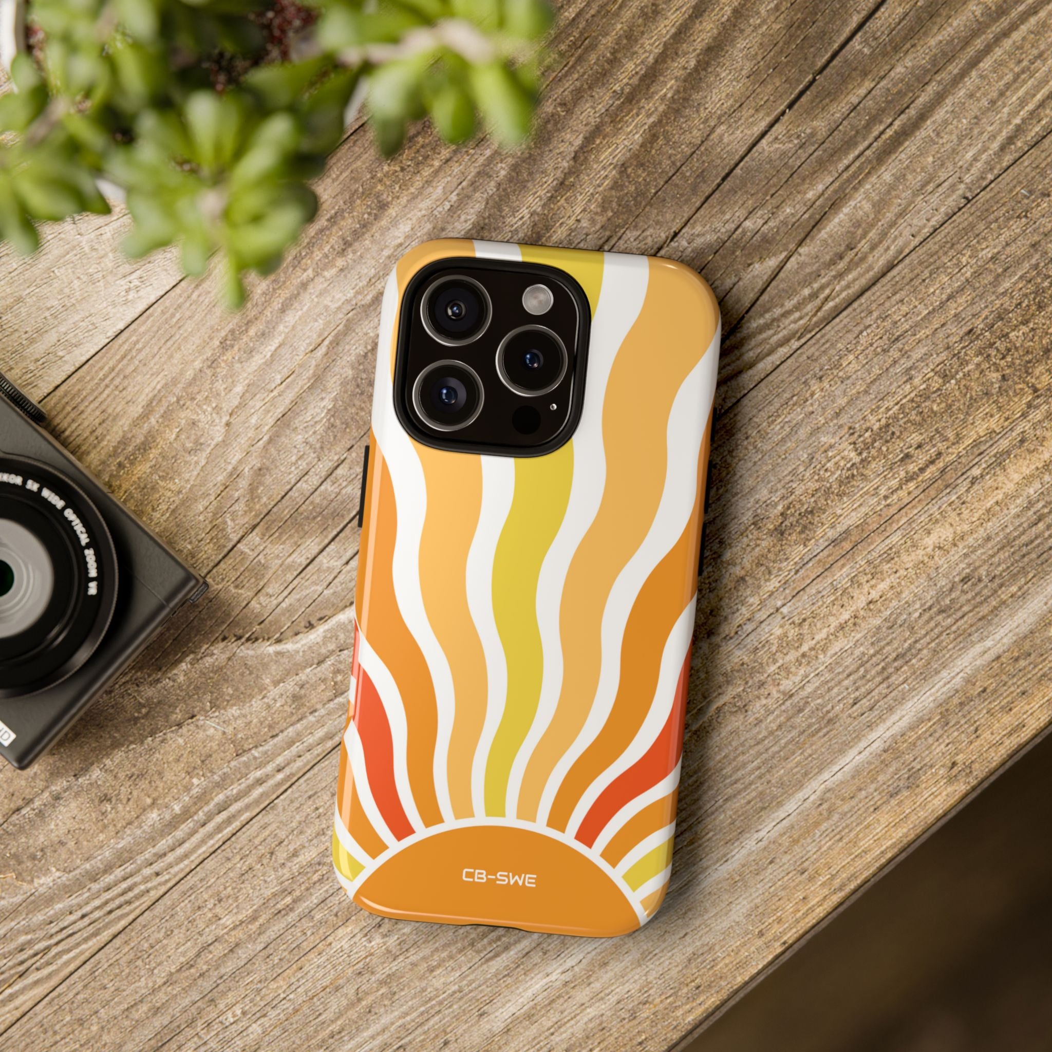 Retro Sunshine Waves - iPhone Case