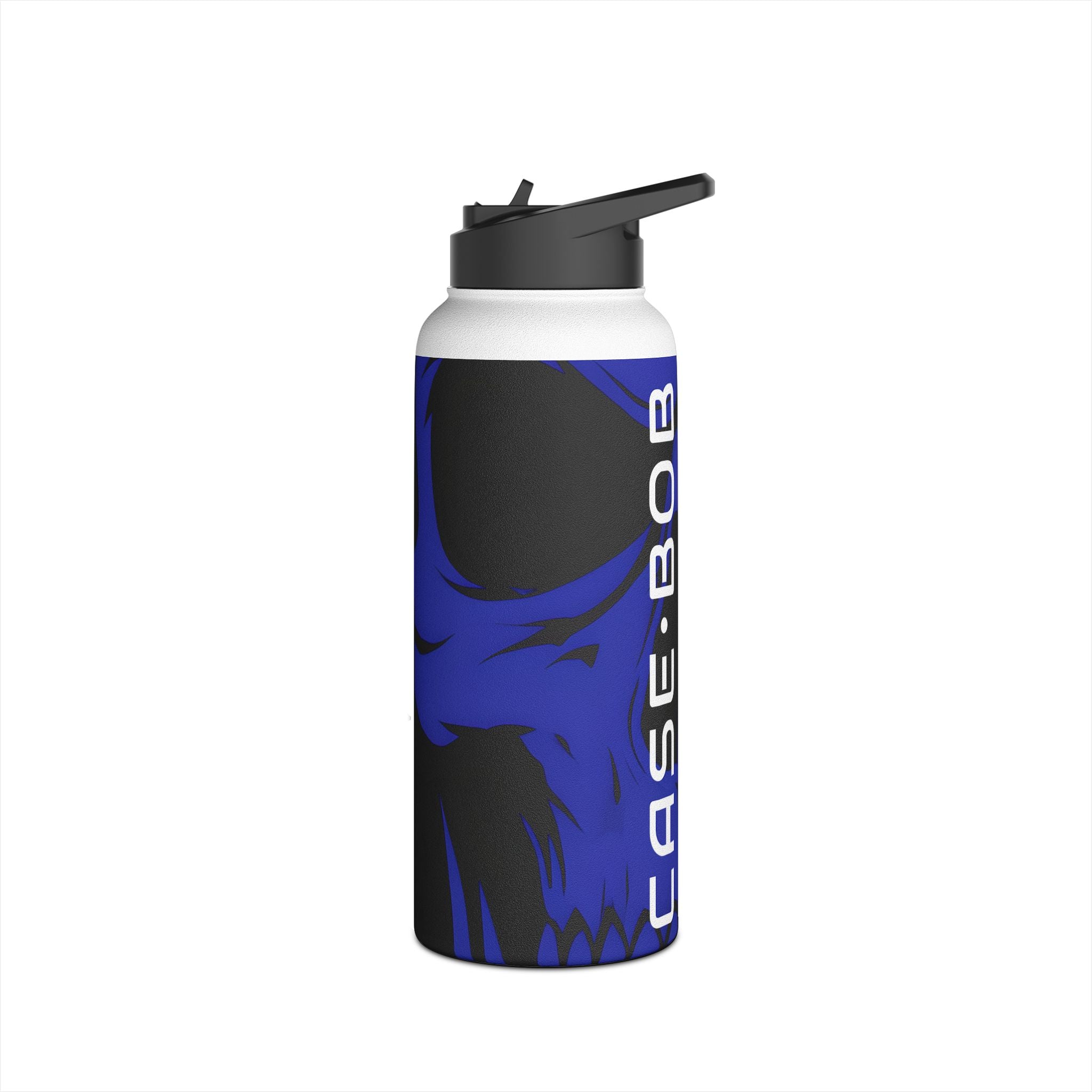 Dual Skulls RedBlue - Stainless Steel Water Bottle