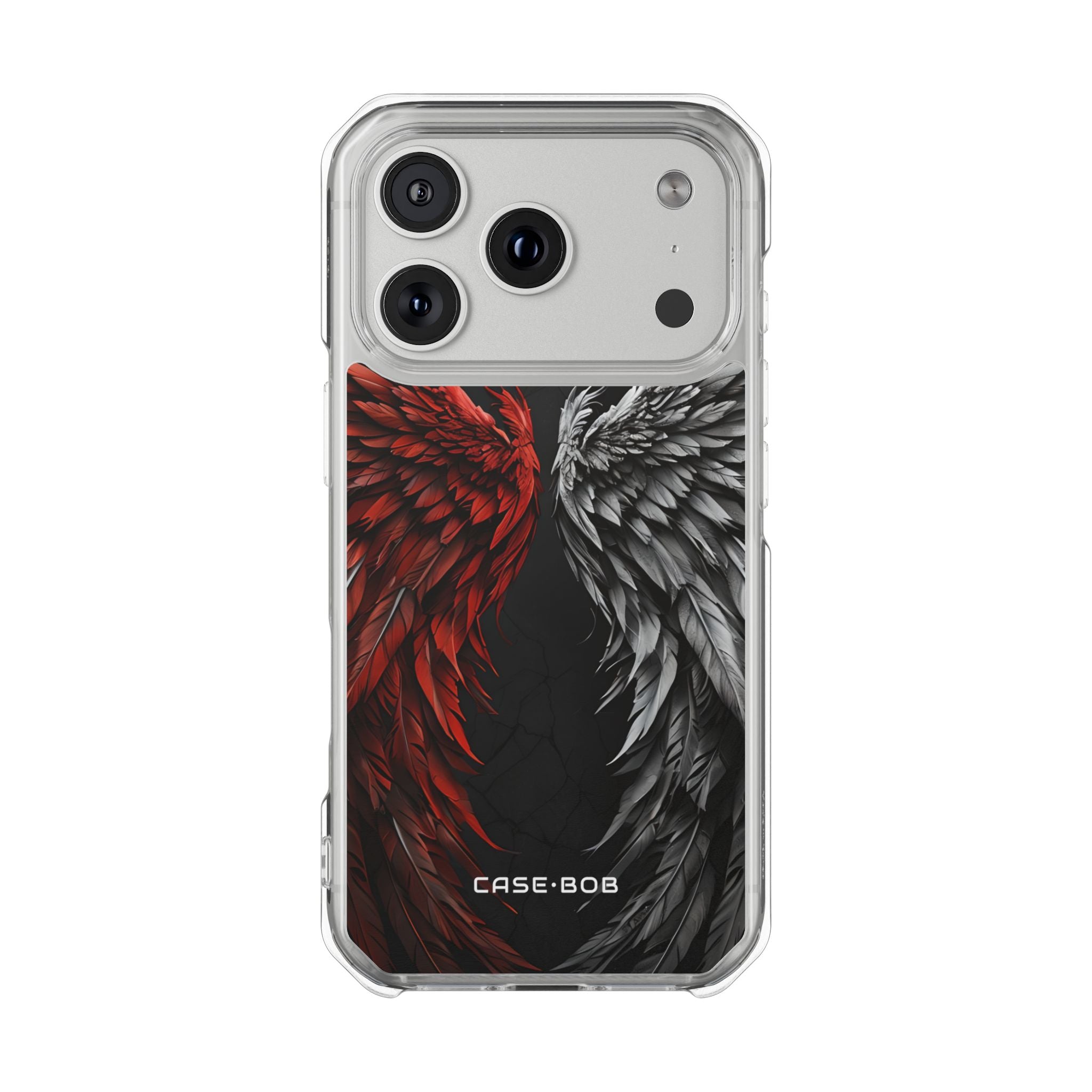 Crimson Silver Wings iPhone 17 Pro Case - Impact
