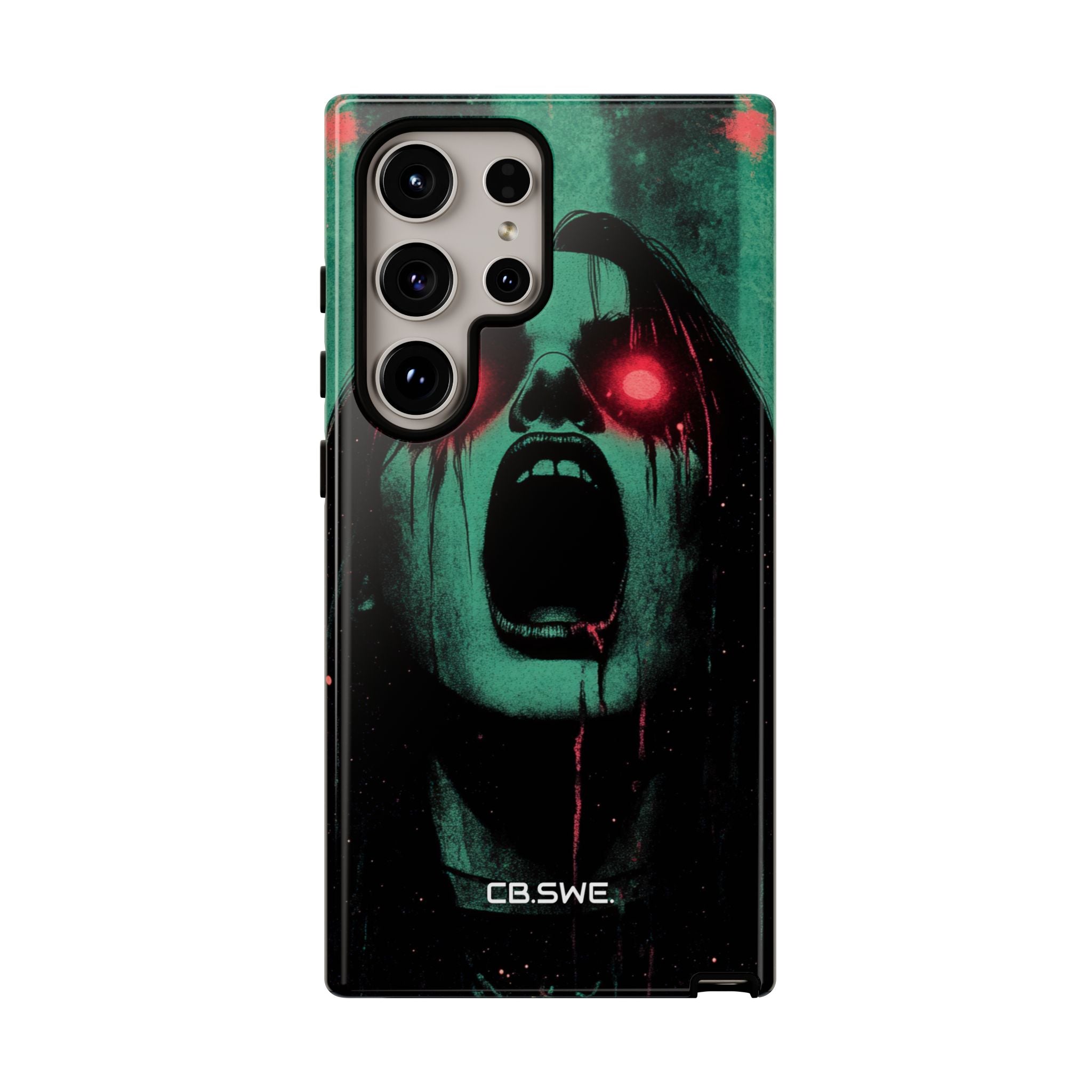 Horror Poster Frau leuchtend rote Augen Samsung S24 - Robust