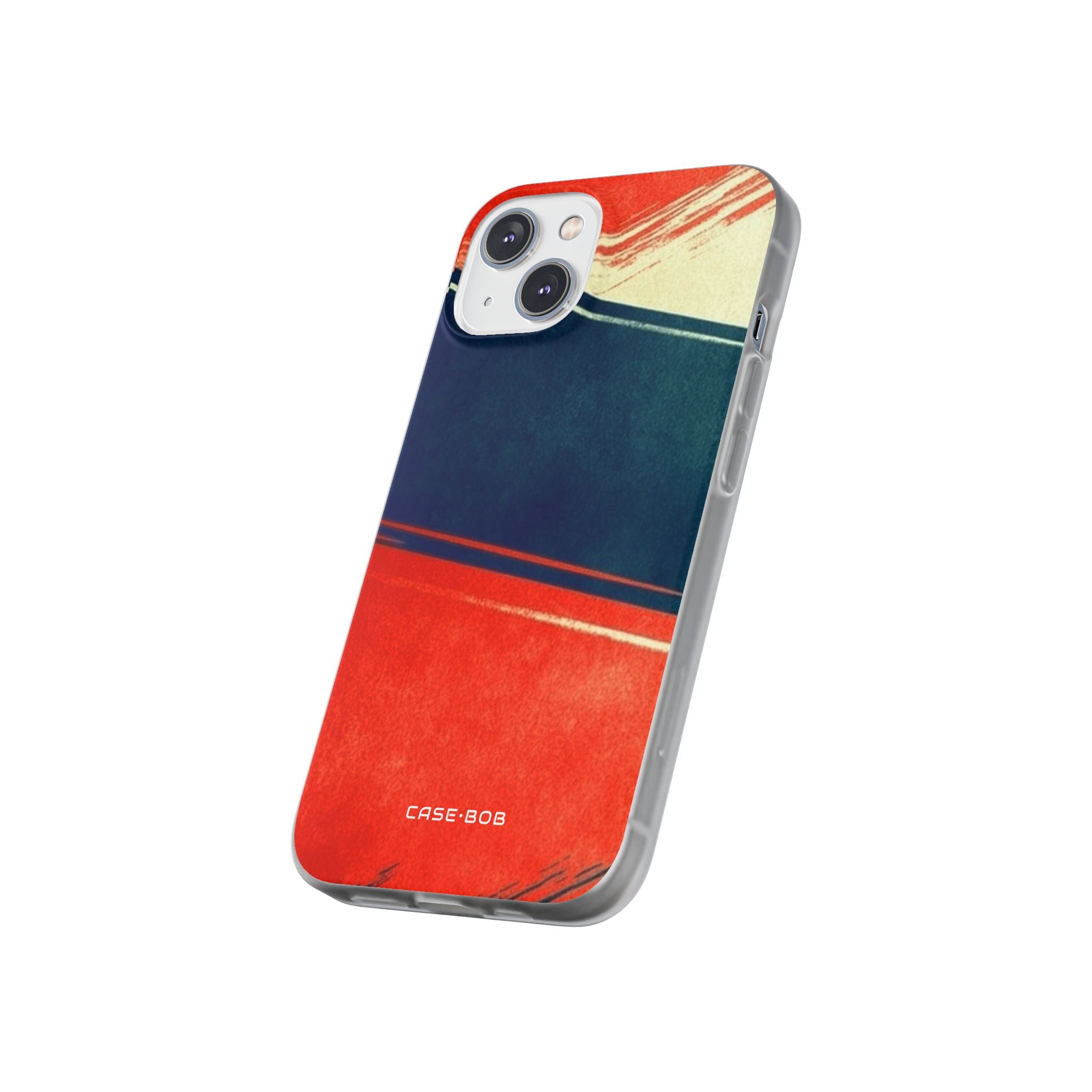 Blue Diagonal Motion iPhone 14 Case - Soft