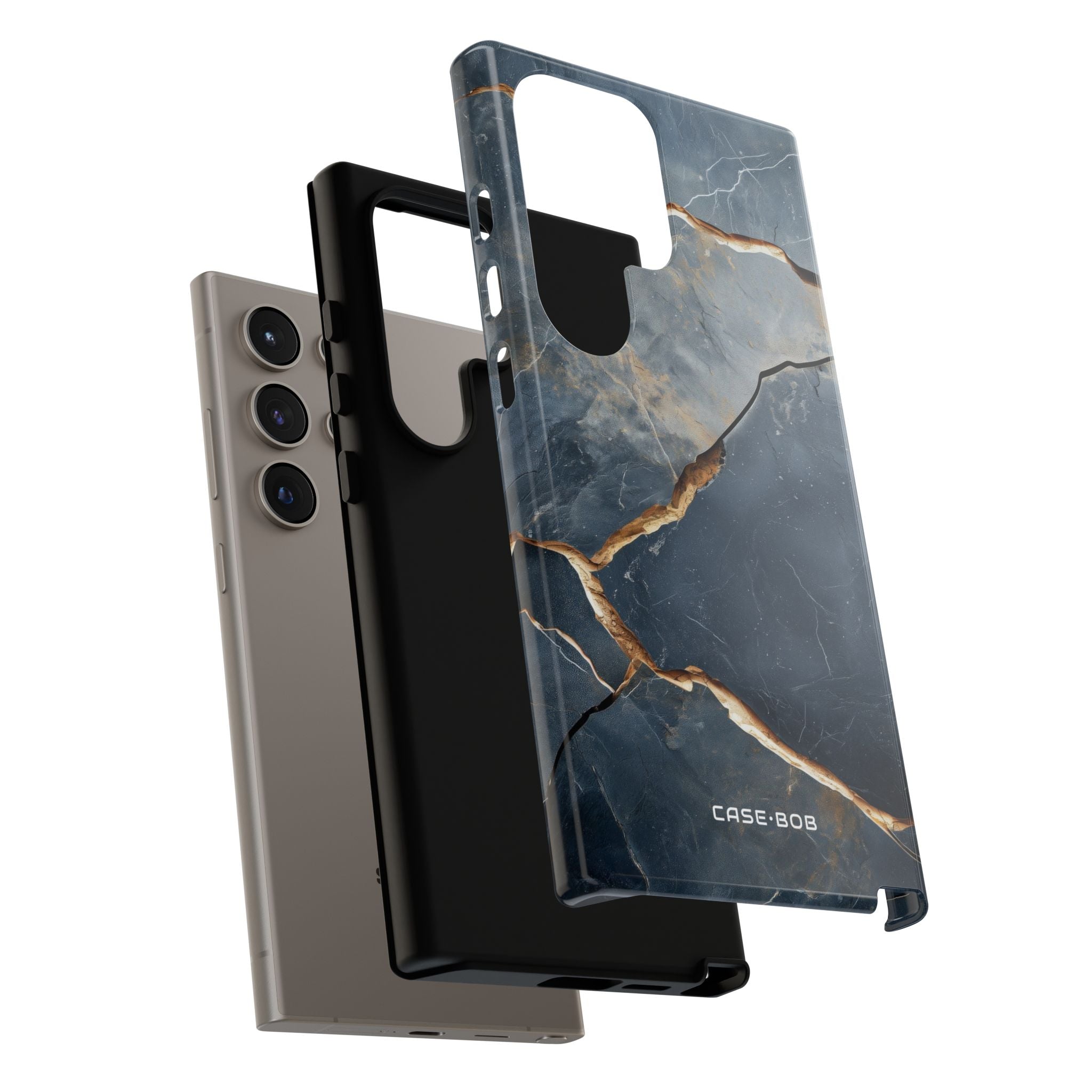 Jagged Vein Navy Samsung S24 Ultra Case - Tough