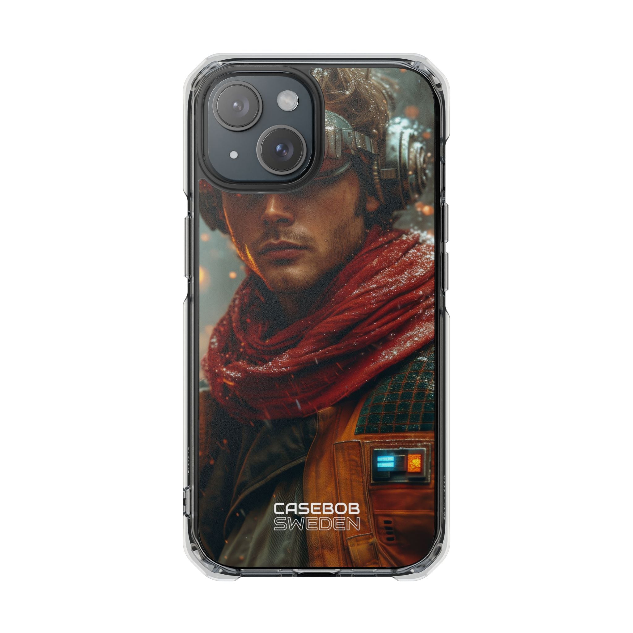 Futuristic Steampunk Explorer iPhone 15 - Impact Clear+