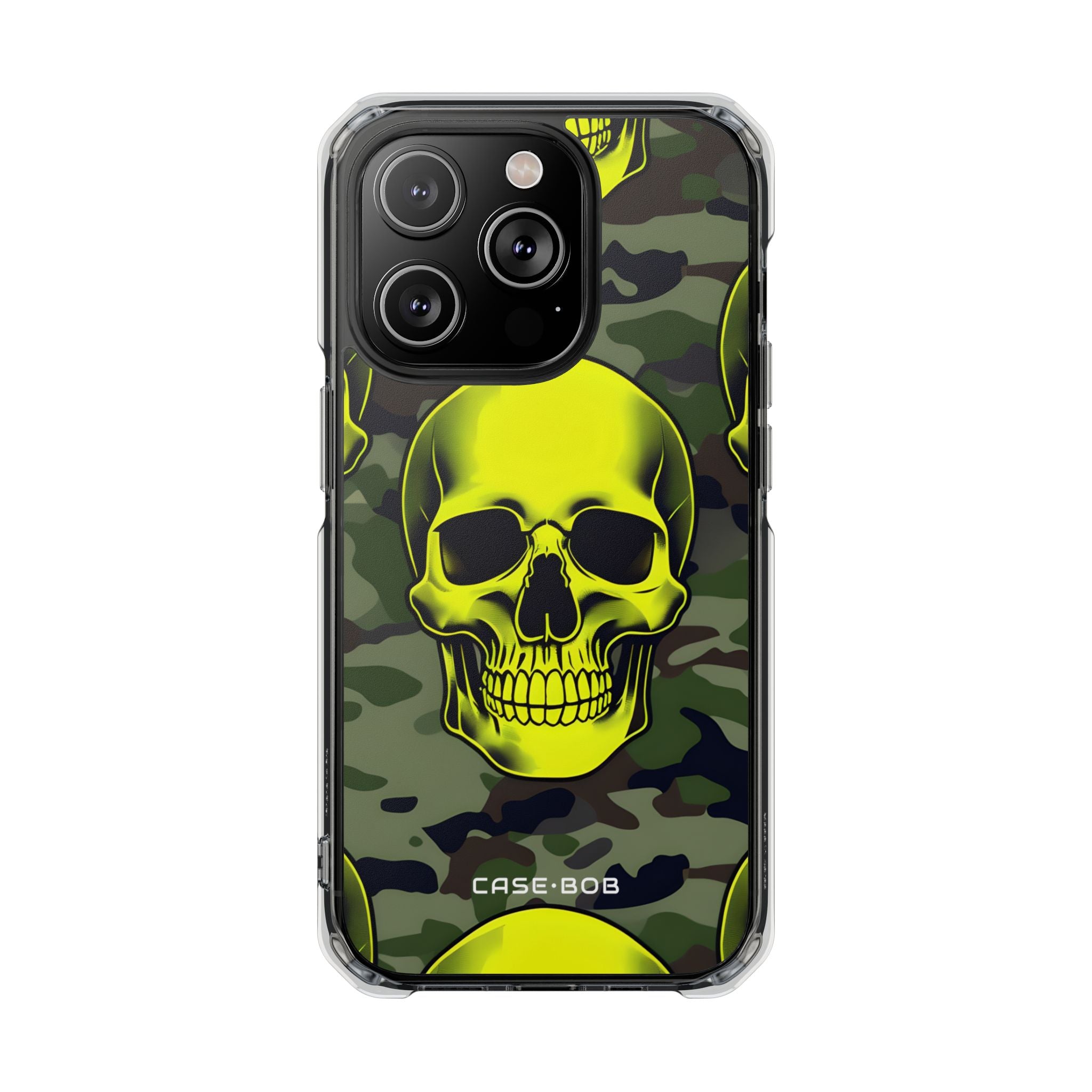 Neon Skull Camo iPhone 14 Pro Case - Impact