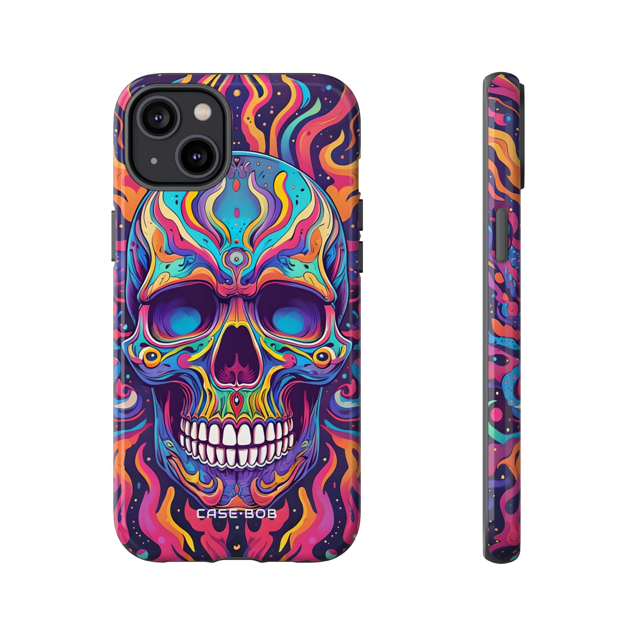 Flaming Skull iPhone 14 Plus Case - Tough