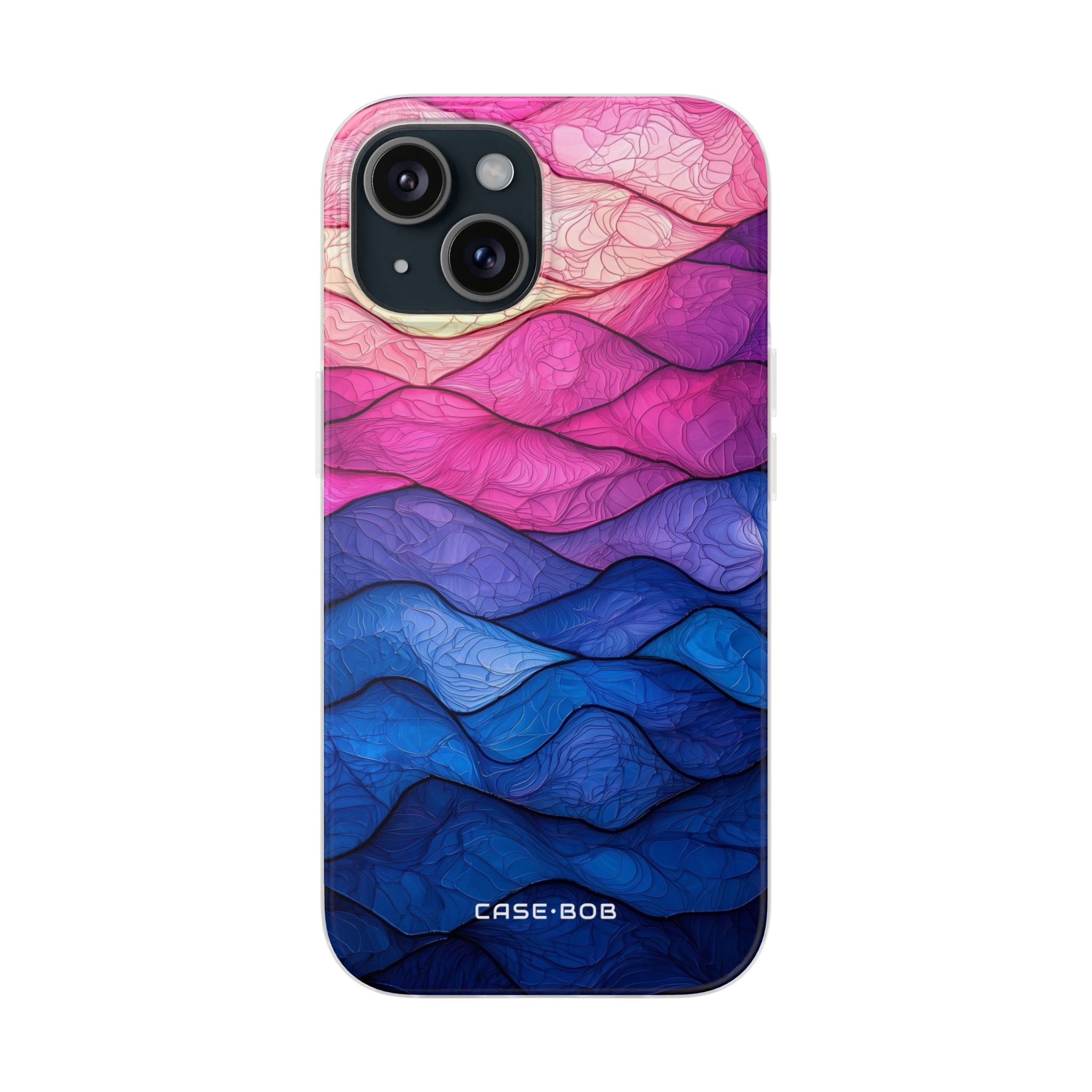 Wavy Vein Gradient iPhone 15 Case - Soft