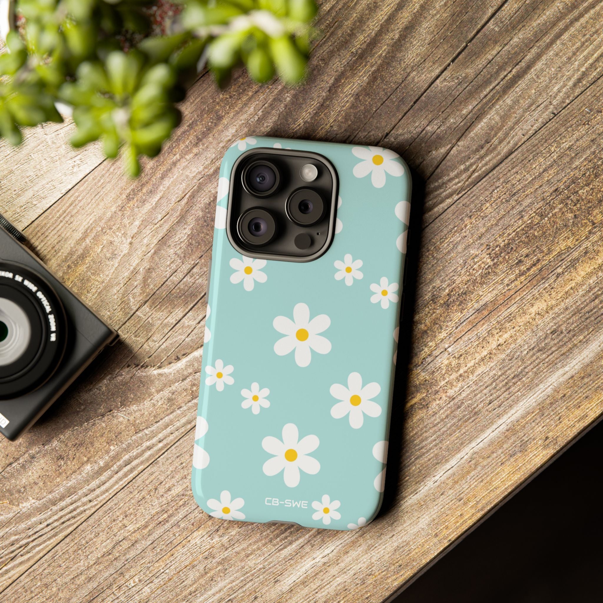 Daisies On Blue - iPhone Case