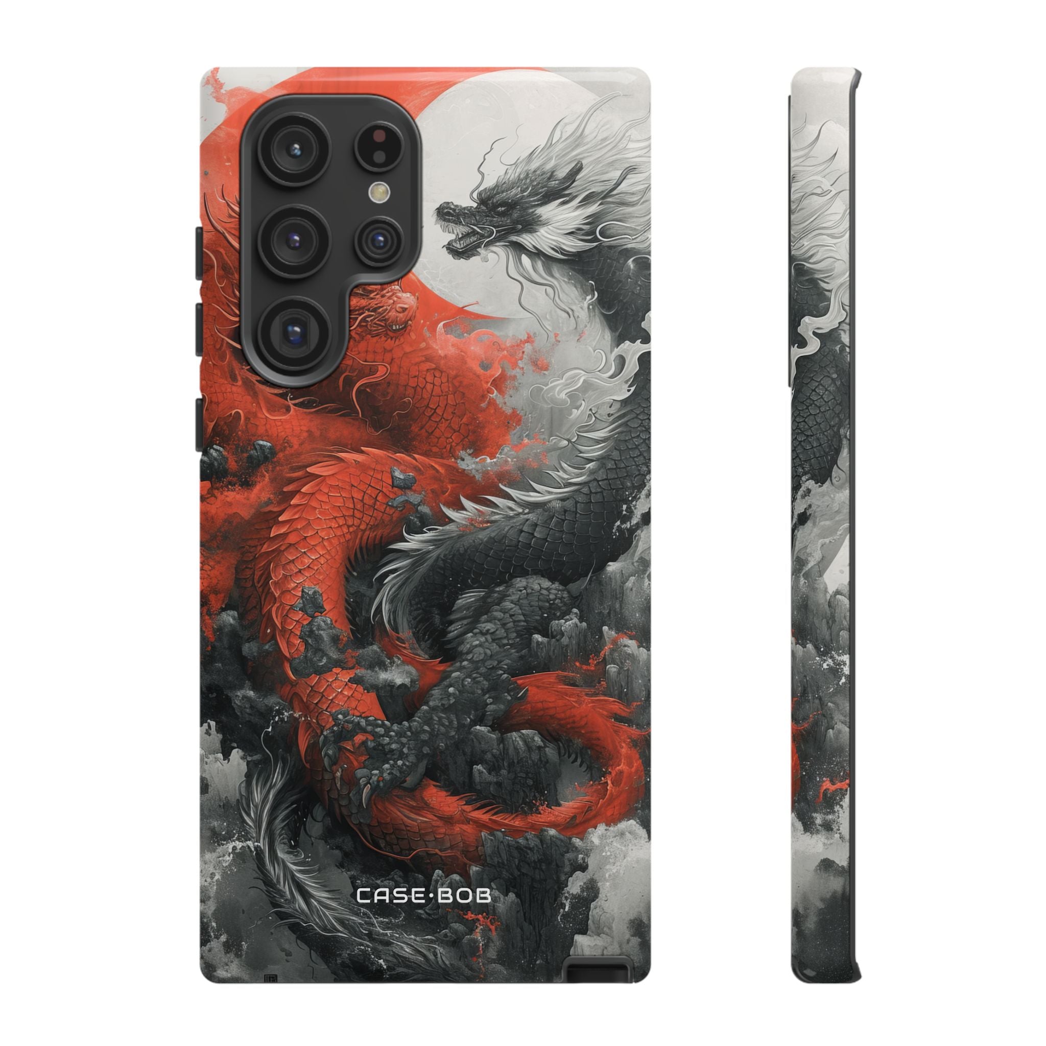 Twin Dragons Crimson Samsung S22 Ultra Case - Tough