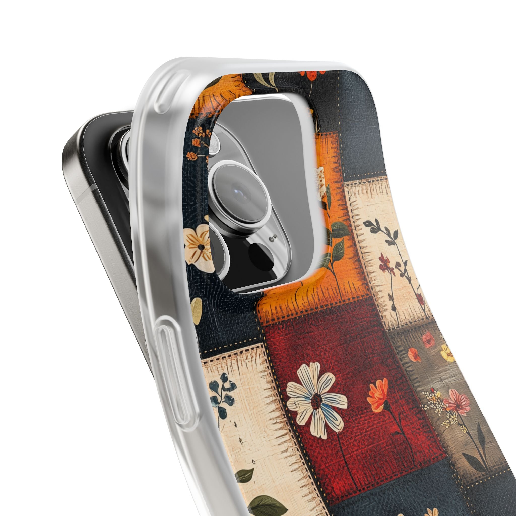Patchwork Blooms iPhone 16 Pro Case - Soft