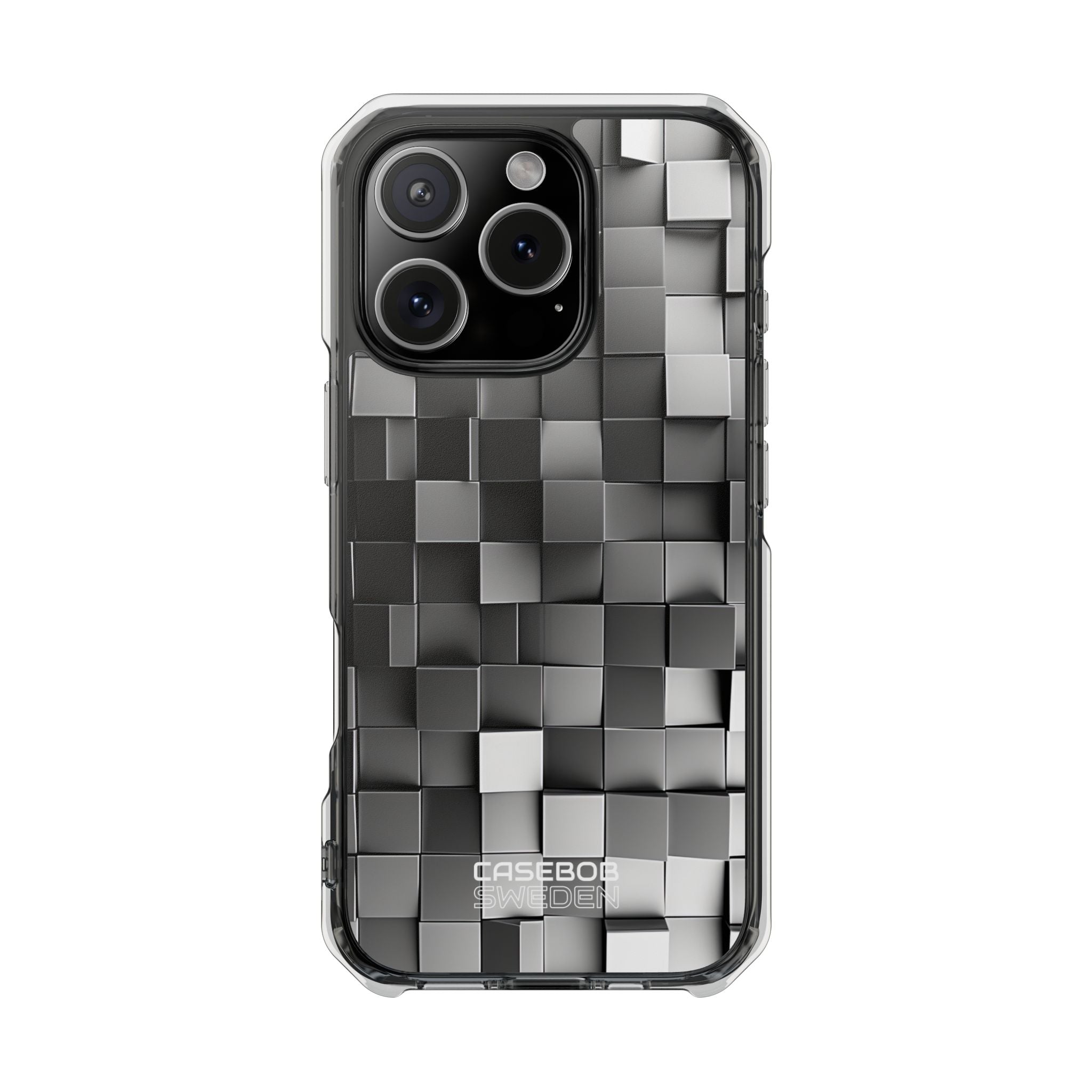 Monochrome Cube Depth iPhone 16 - Impact Clear+