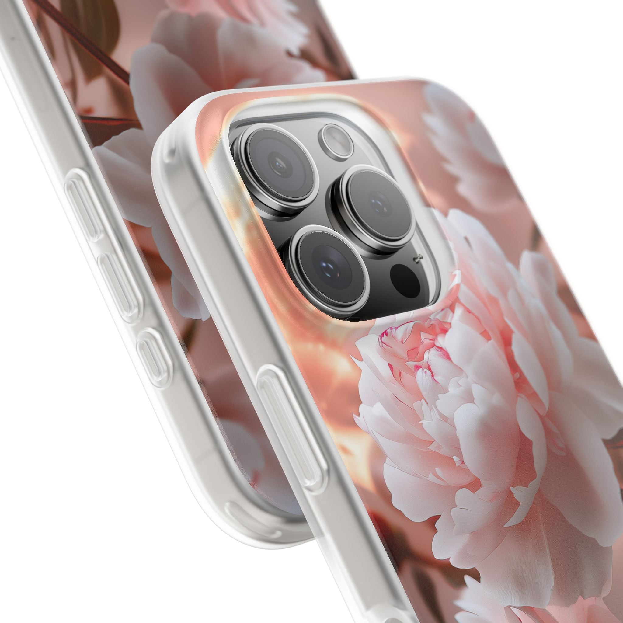 Peony Moonlight iPhone 16 Pro Case - Soft