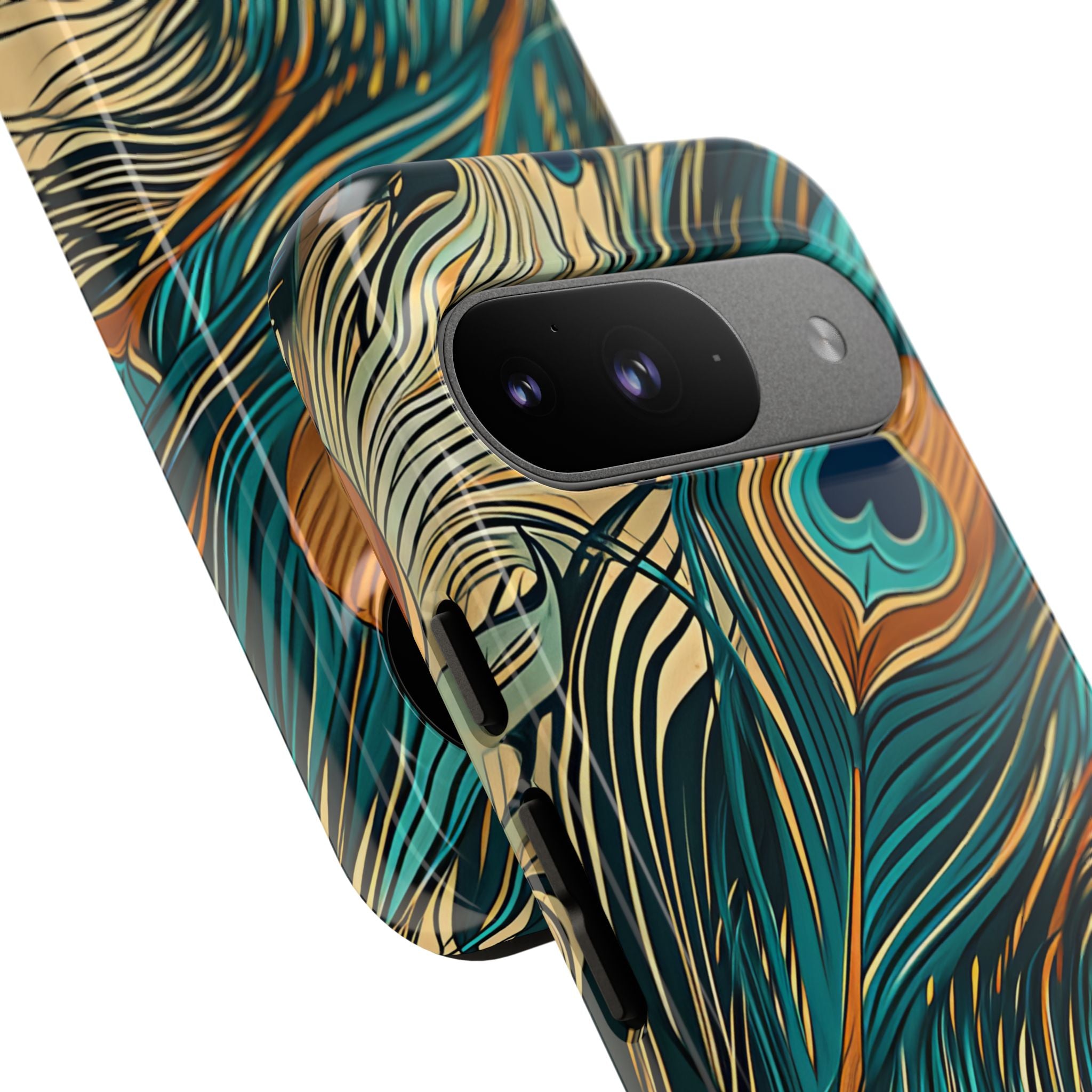 Peacock Feather Whirl Google Pixel 9 - Tough
