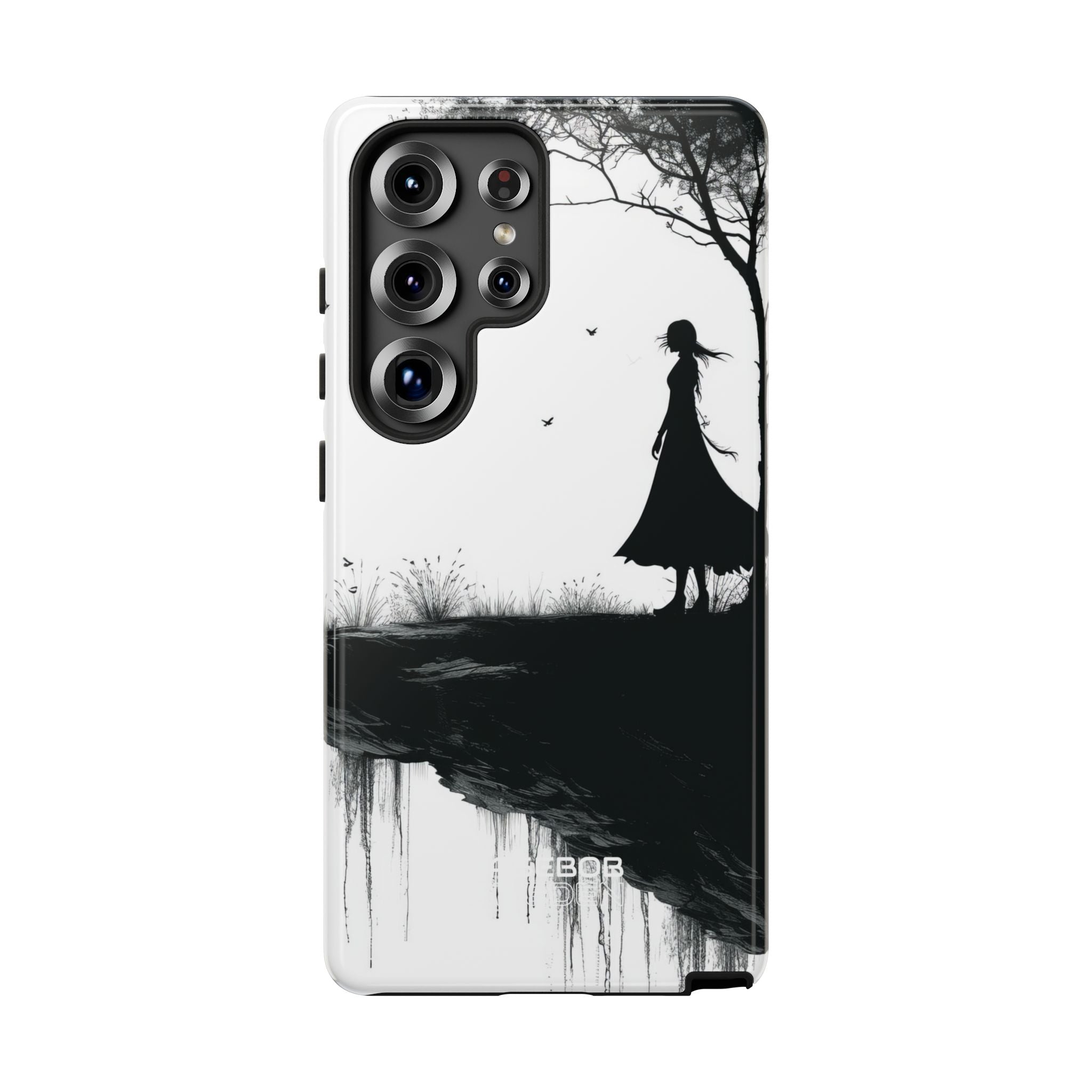 Sagoma Solitaria sulla Scogliera Samsung S25 - Tough