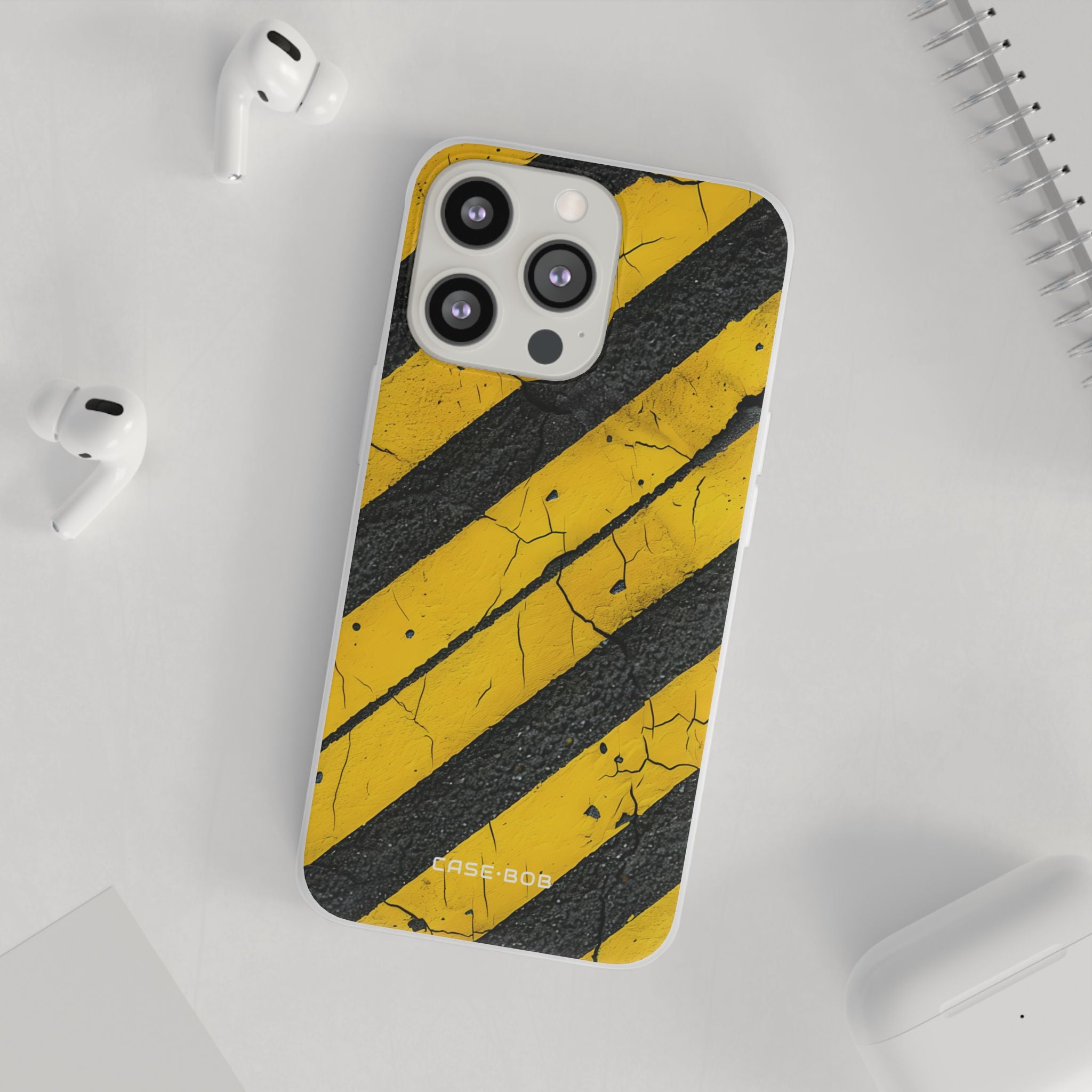 Yellow Stripe Distress iPhone 13 Pro - Soft