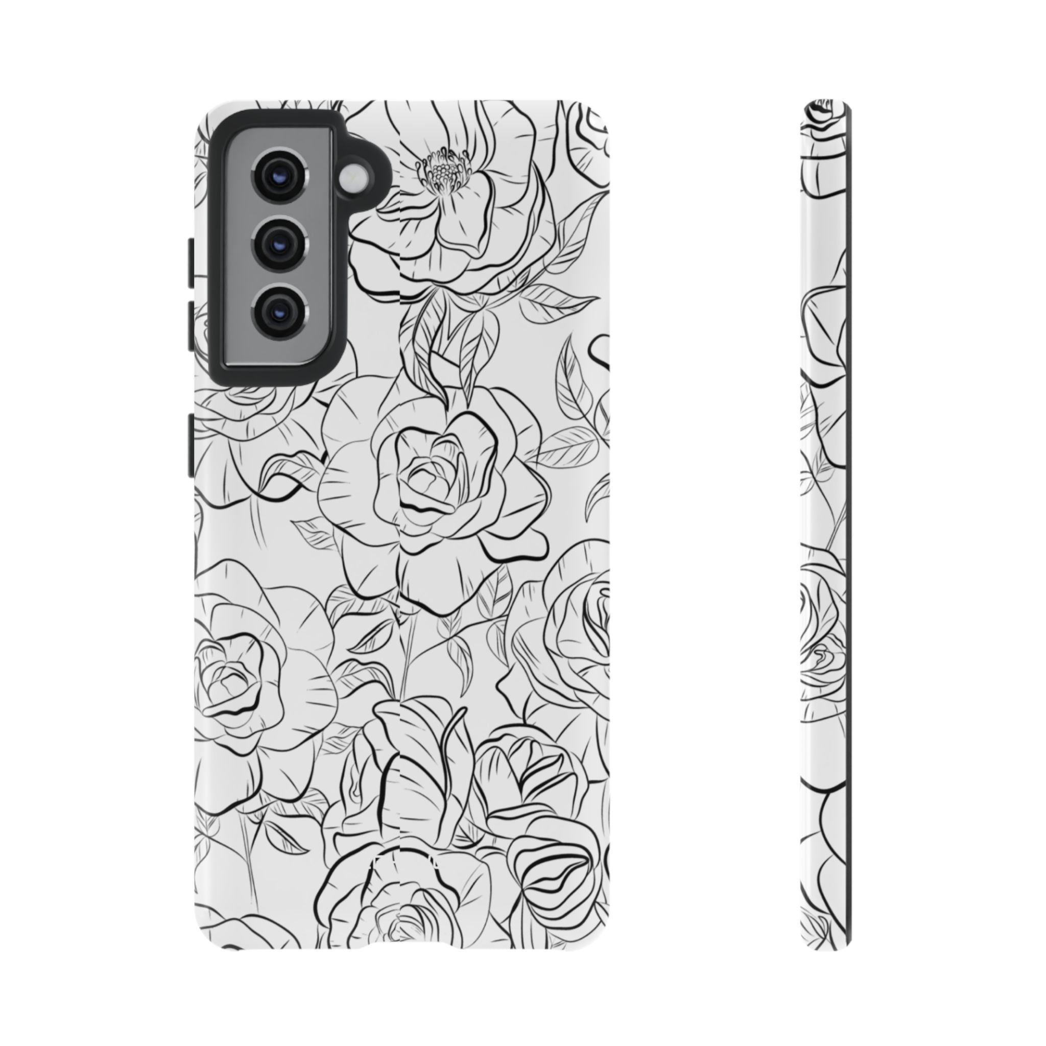 Intricate Rose Sketches - Samsung Case