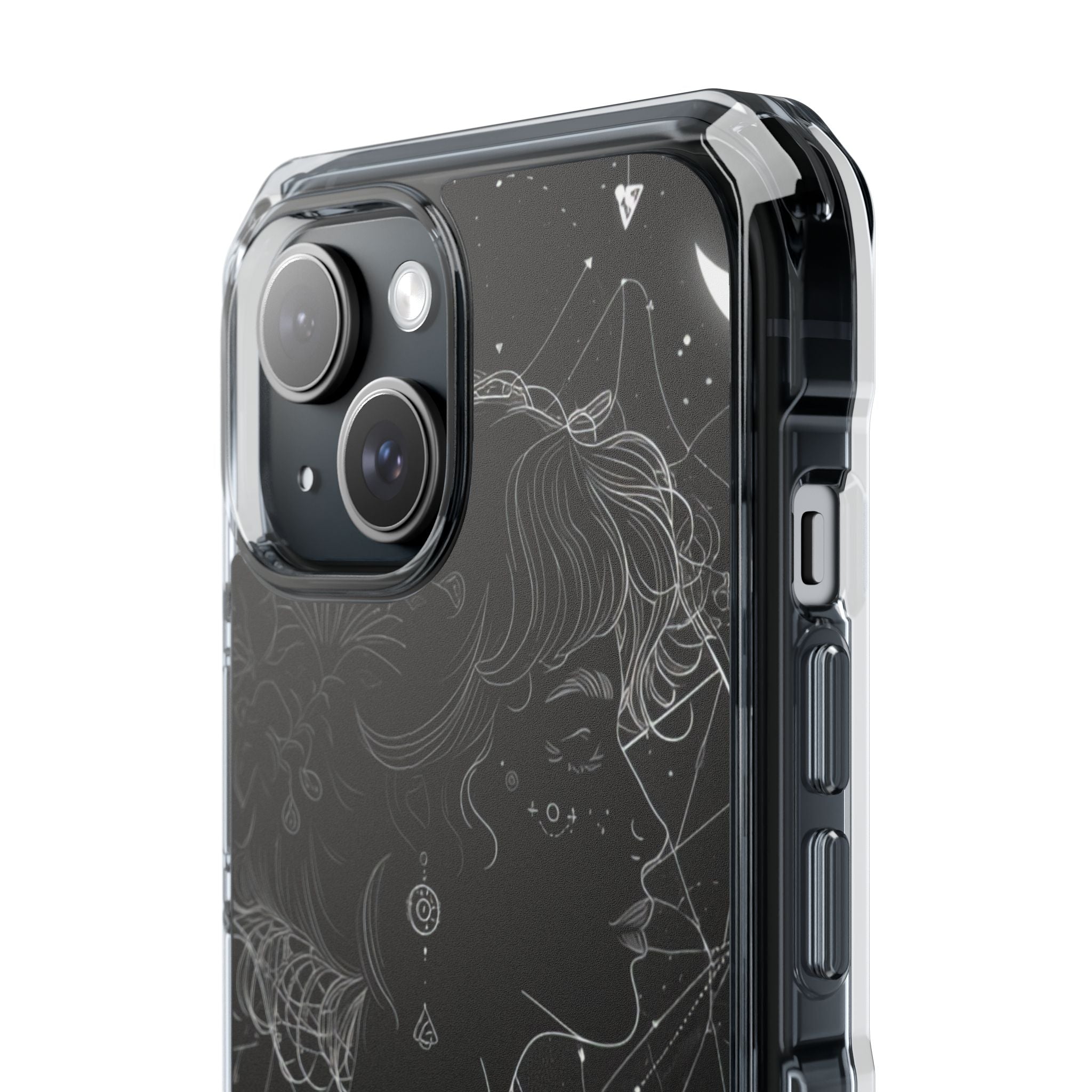 Celestial Bloom Silhouette iPhone 15 - Impact Clear+