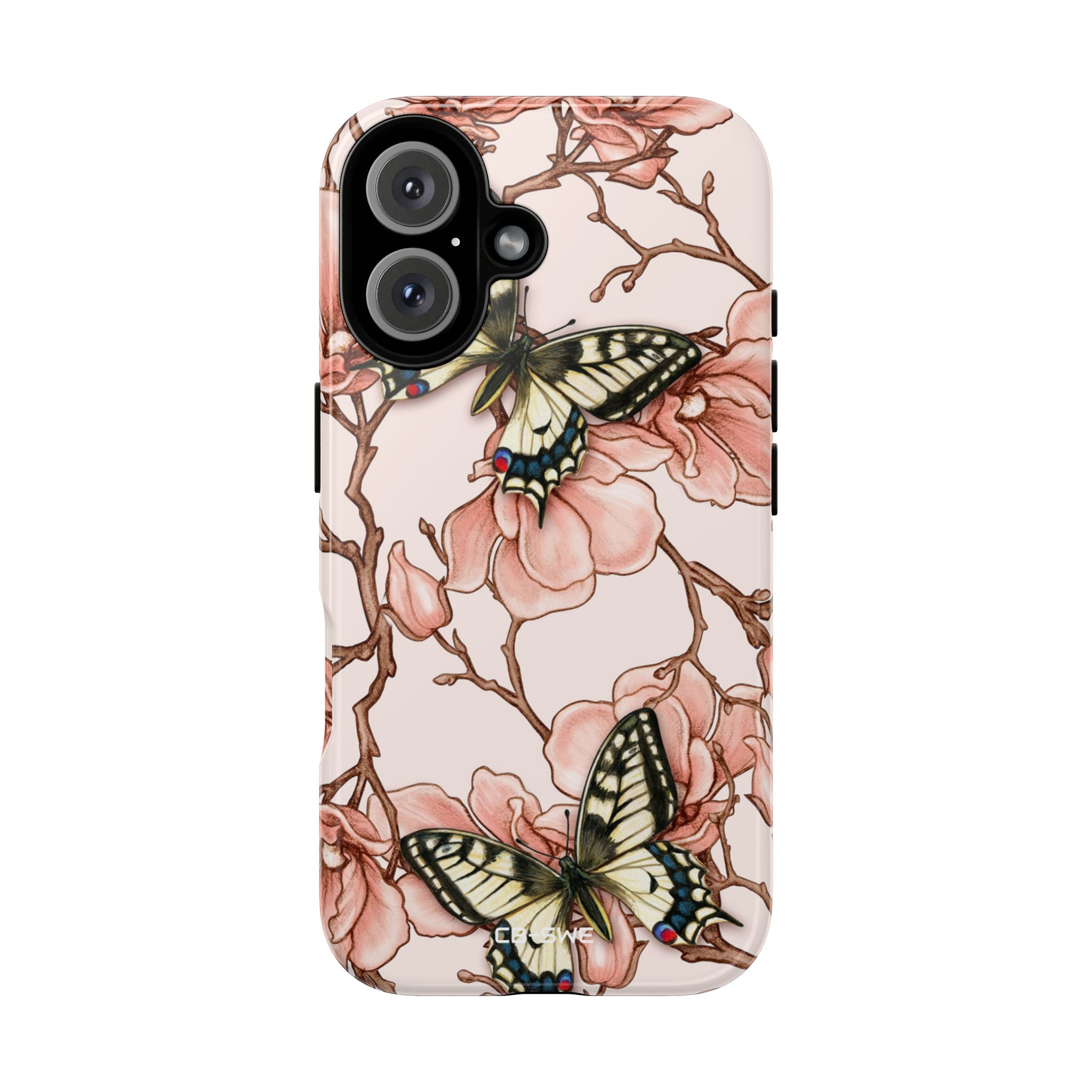 Butterflies and Magnolias Harmony - iPhone Case