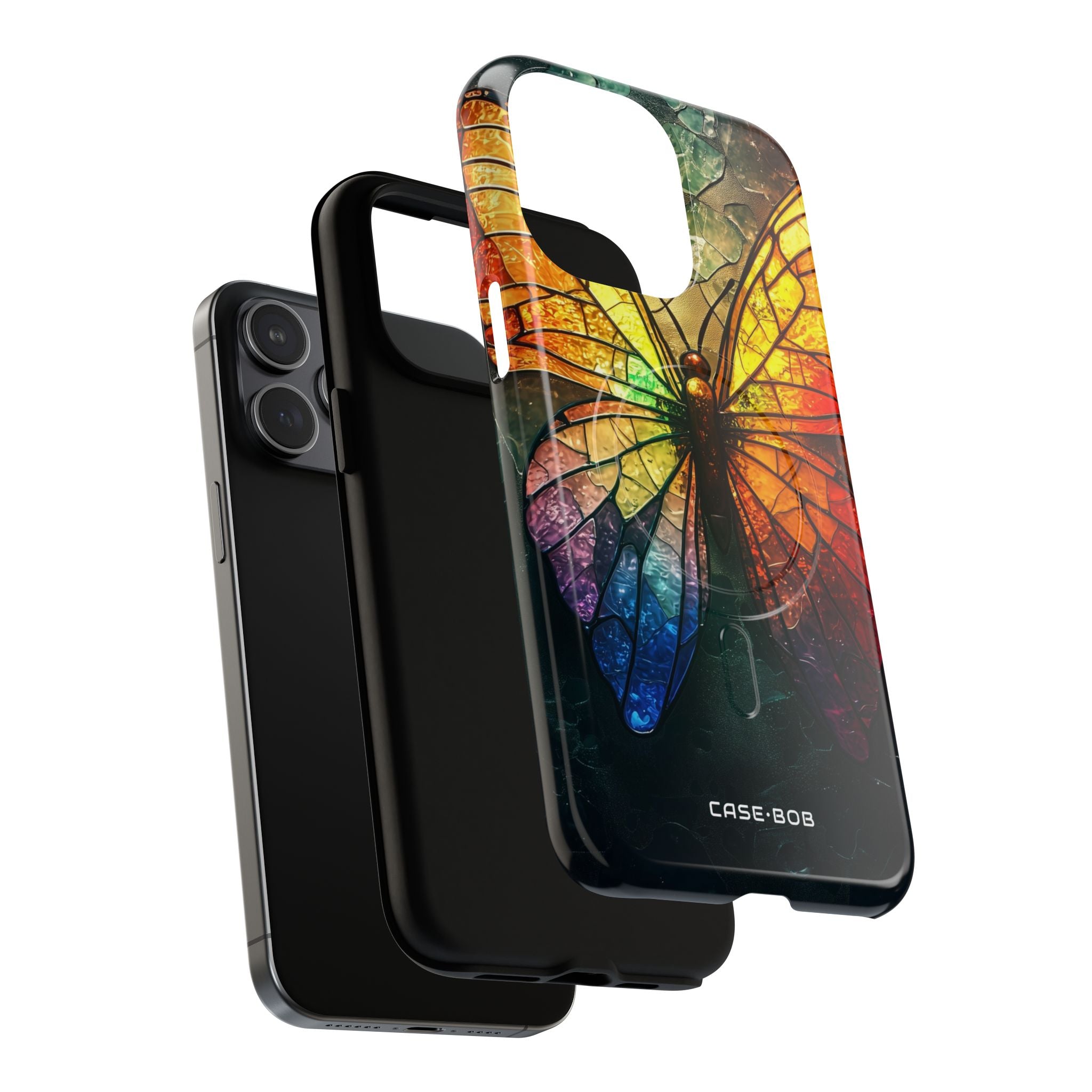 Stained Glass Butterfly iPhone 15 Pro Max Case - Tough+