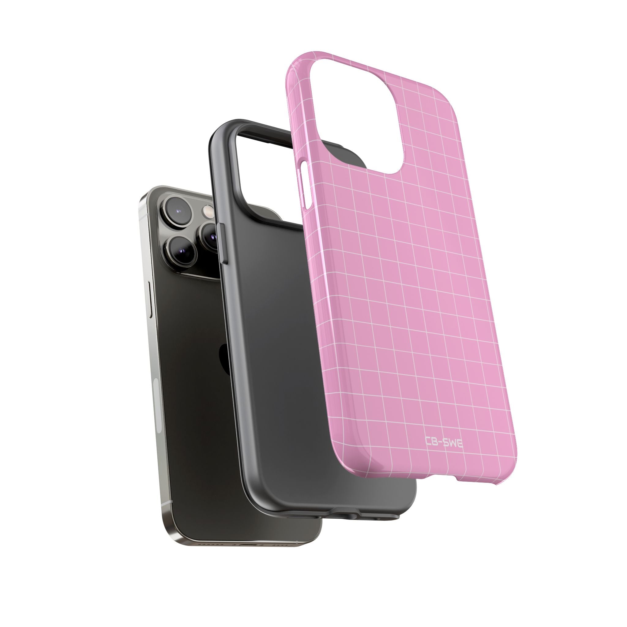 Pink Squares Align - iPhone Case