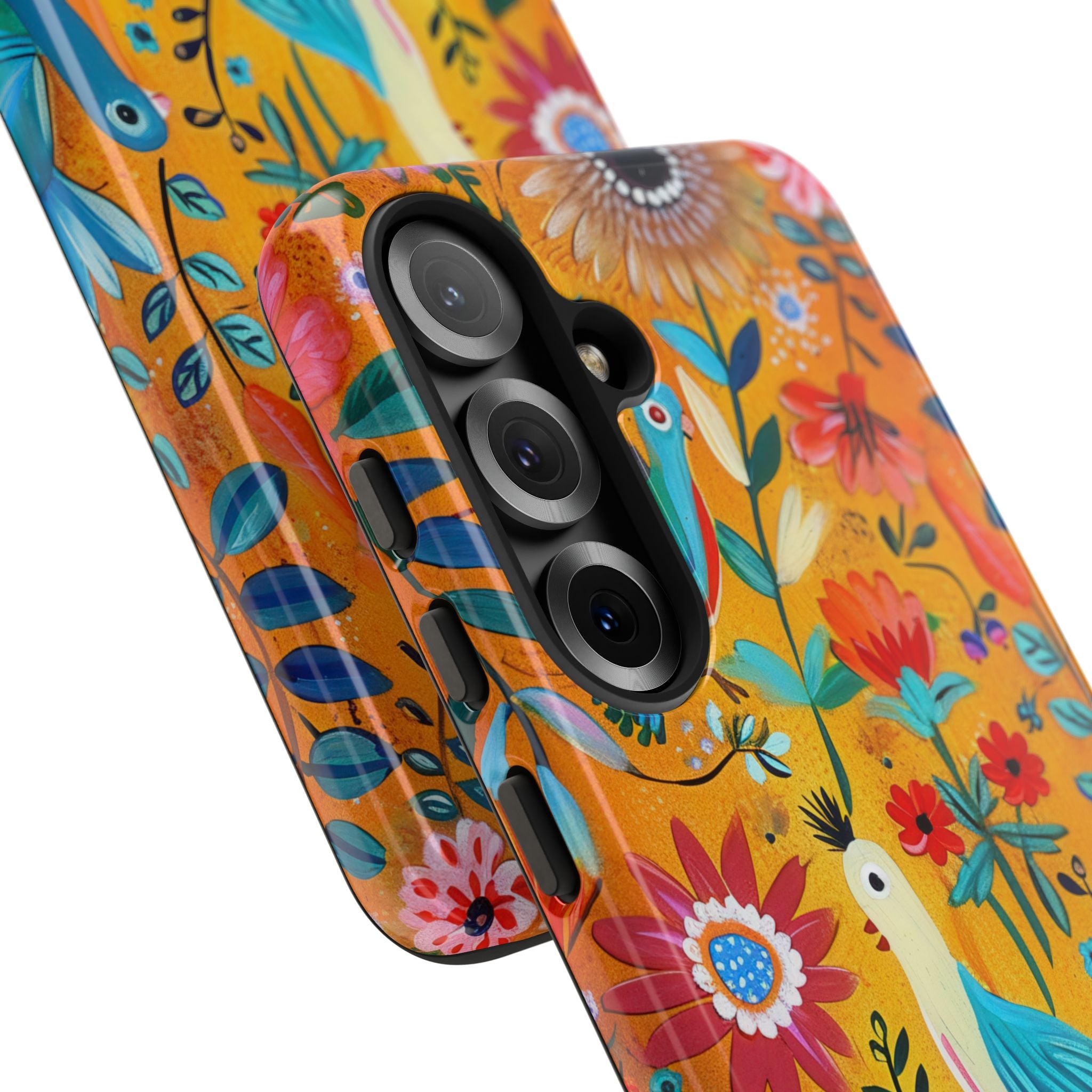 Colorful Birds Bloom Samsung S25 Case - Tough