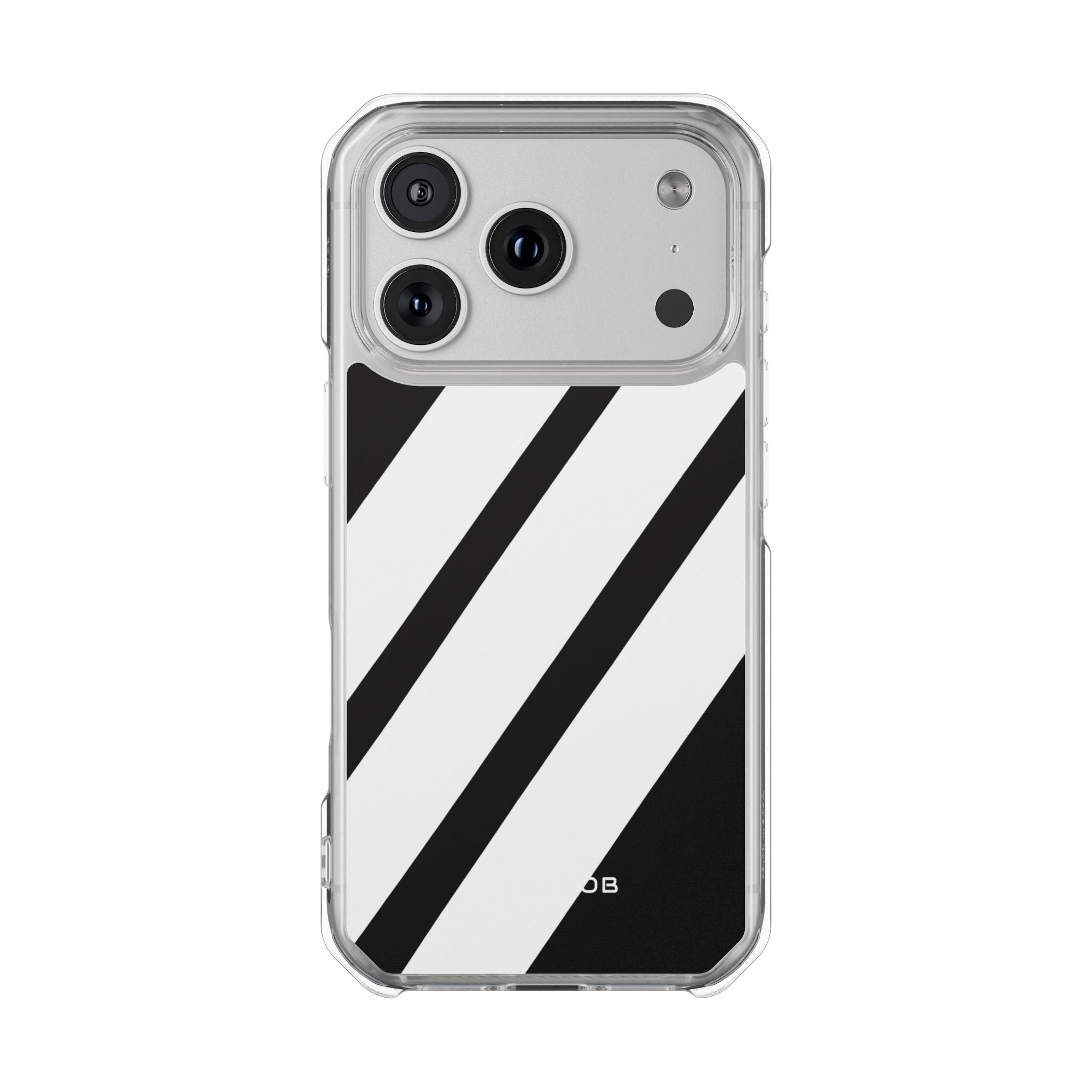 Diagonal Bands Contrast iPhone 17 Pro Case - Impact