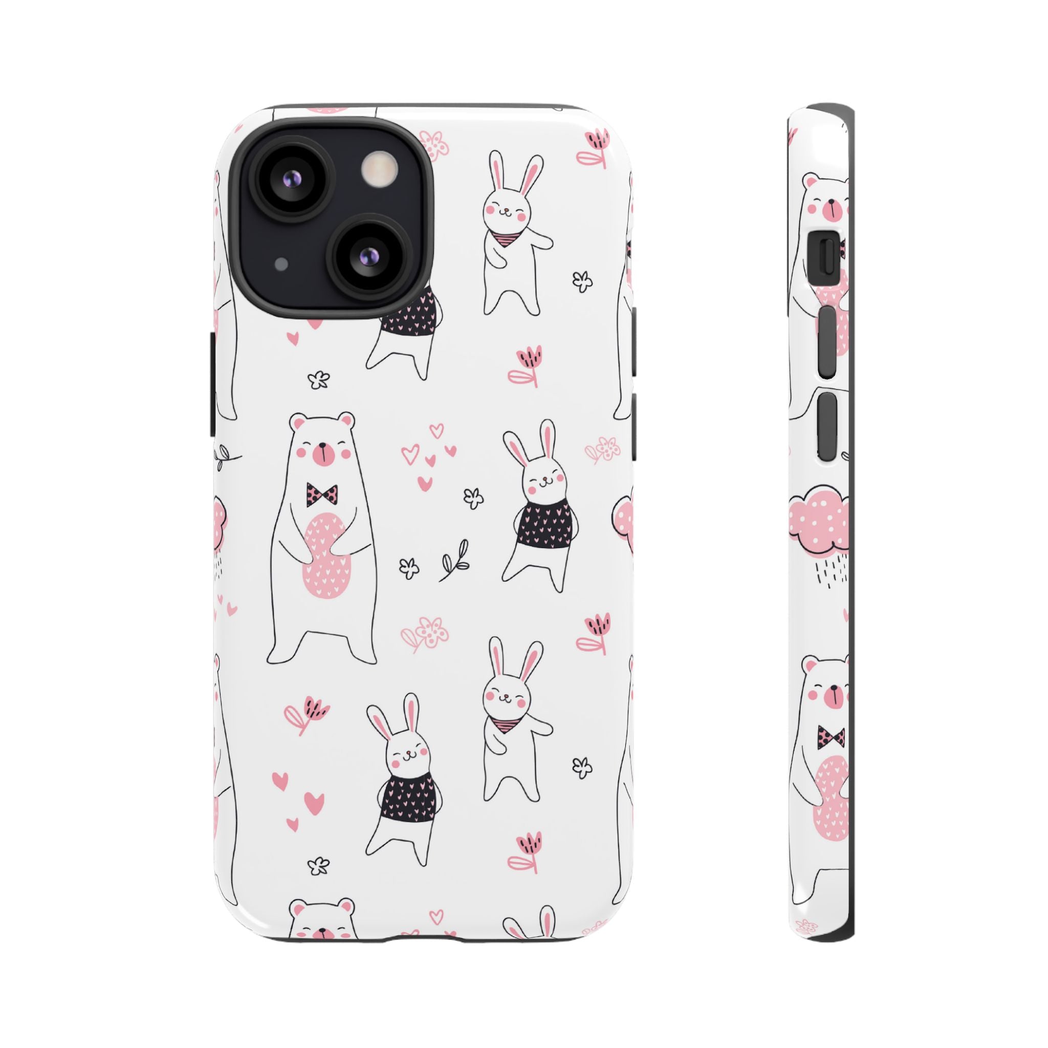 Bears Dance Playfully - iPhone Case